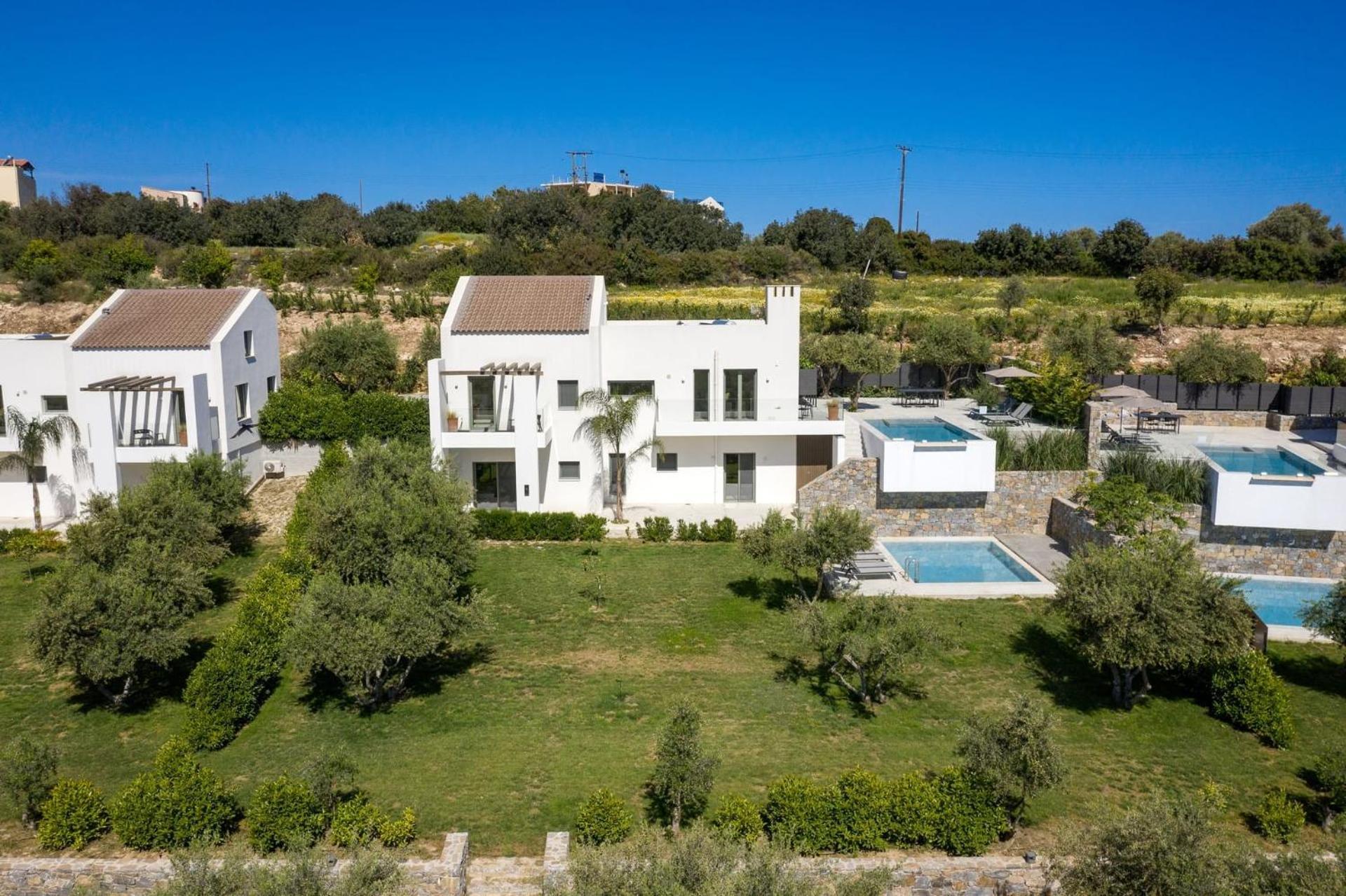Gorgeous Crete 4 Bedrooms Psinthos Terrace With Two Private Pools Bbq Rethymno Villa *