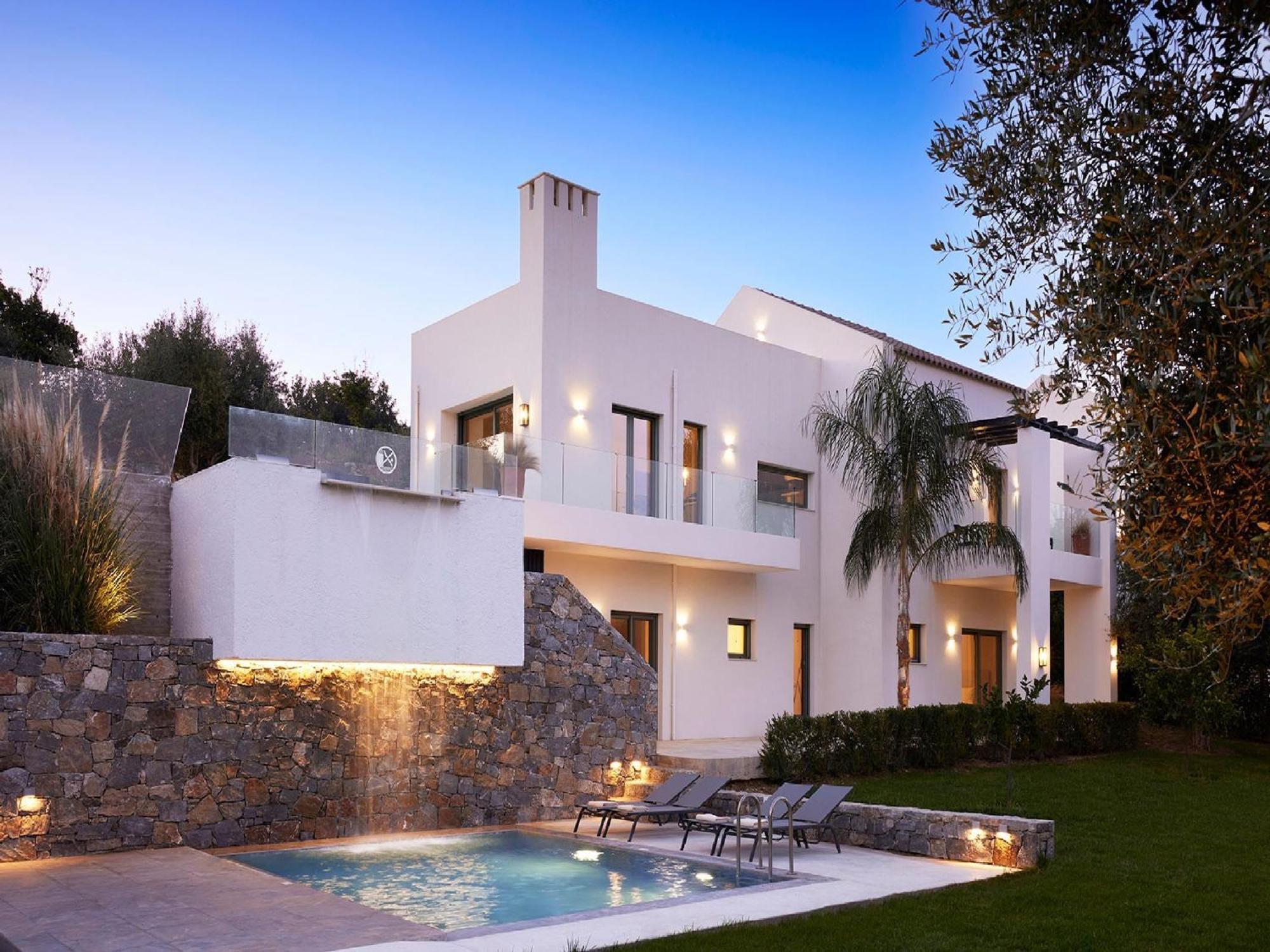 Gorgeous Crete 4 Bedrooms Psinthos Terrace With Two Private Pools Bbq Rethymno Villa