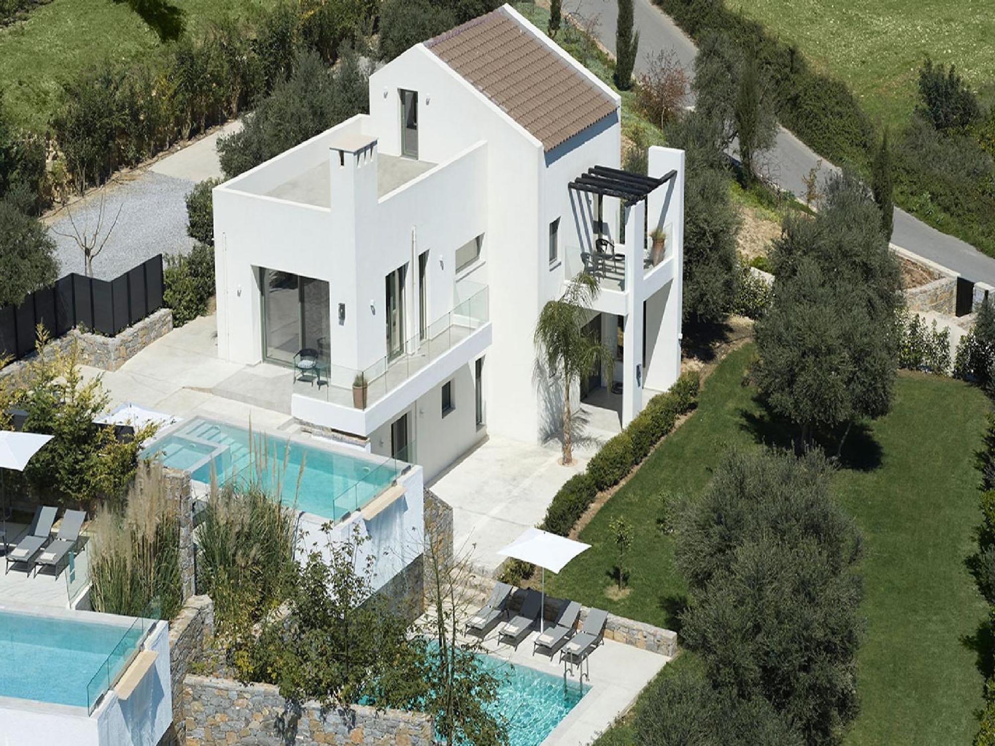 Villa Gorgeous Crete 4 Bedrooms Psinthos Terrace With Two Private Pools Bbq Rethymno