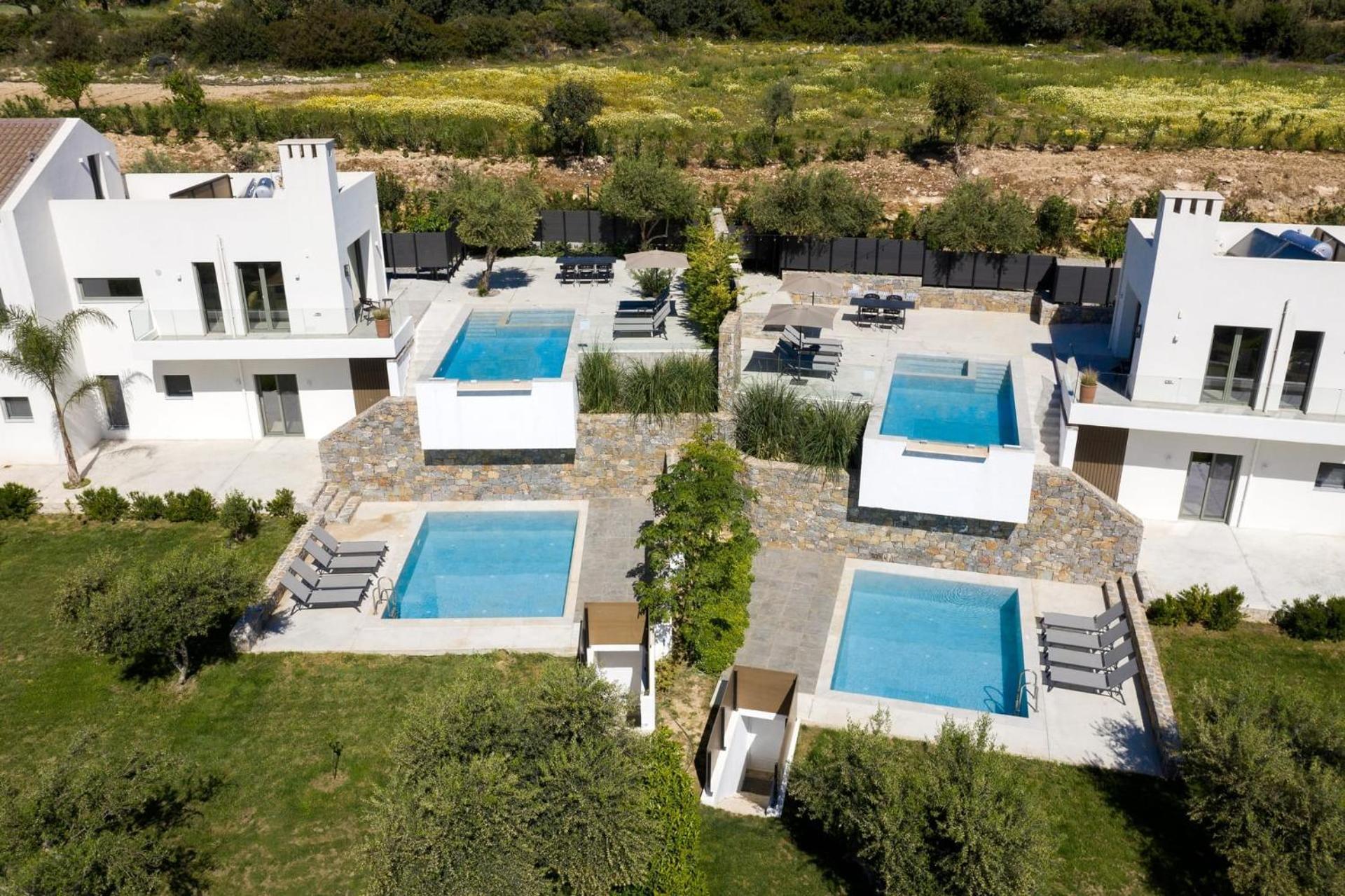 Gorgeous Crete 4 Bedrooms Psinthos Terrace With Two Private Pools Bbq Rethymno Villa *