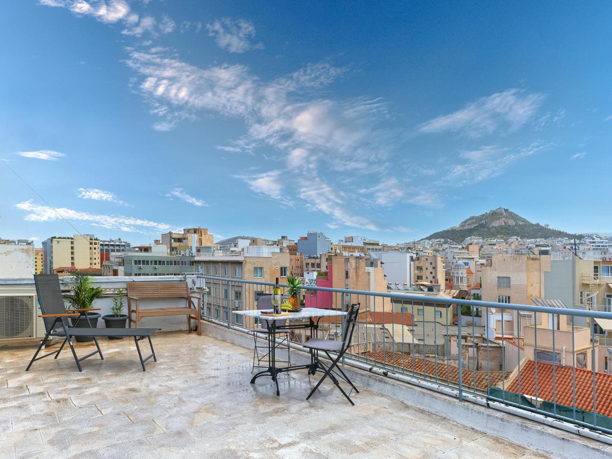 Top-floor With Stunning Views Of The Parthenon Athens