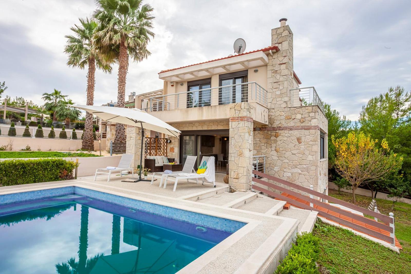 Perfect View Deny With 6 Bedrooms And Heated Pool * Hanioti