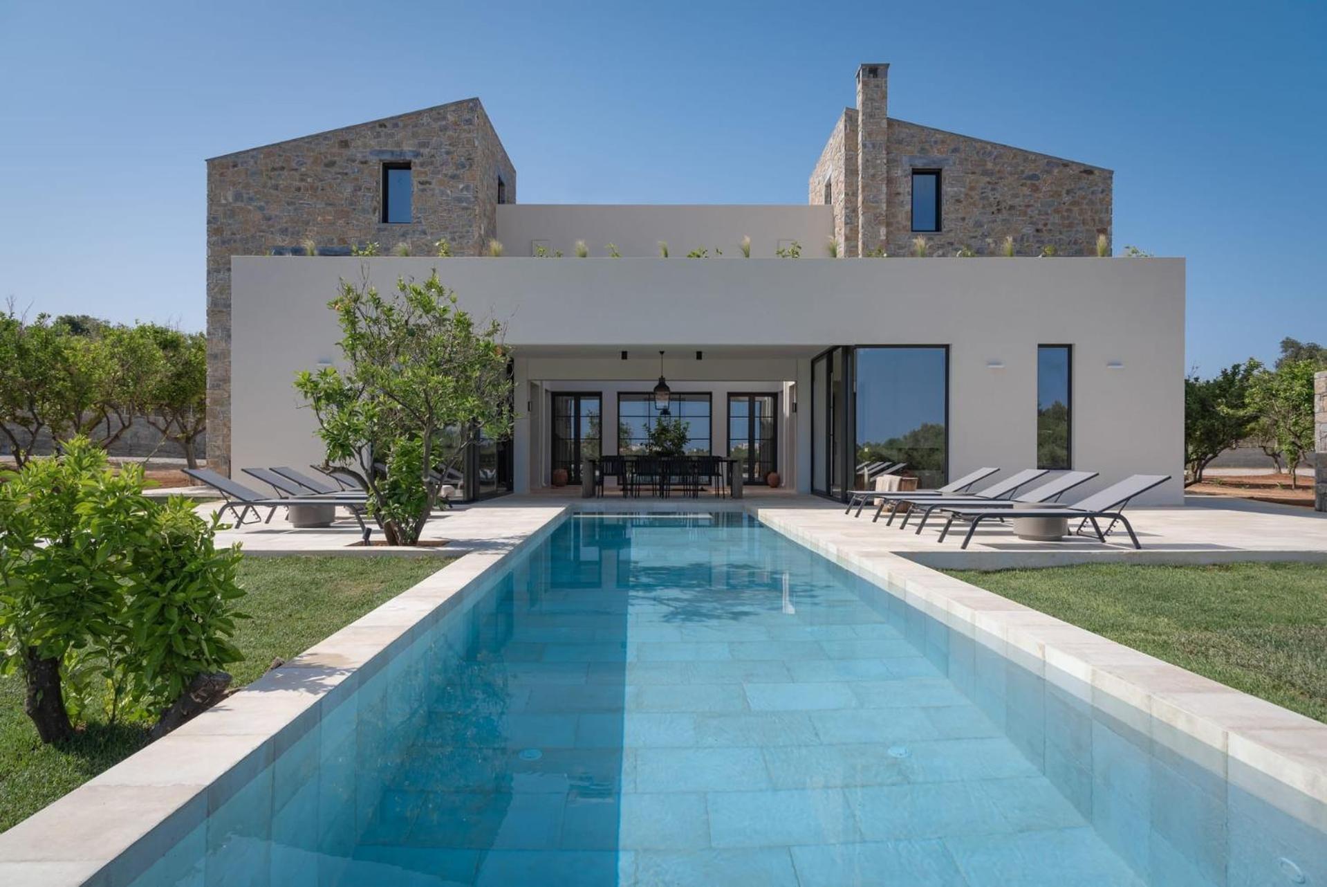 Villa Exquisite Crete Laurel Large Private Pool Modern Furnishing Bbq Rethymno Prinos (Crete)