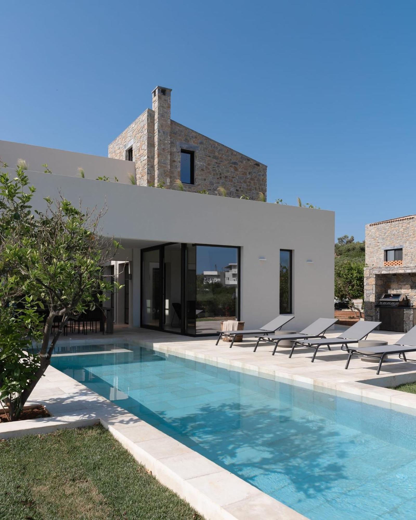 Villa Exquisite Crete Laurel Large Private Pool Modern Furnishing Bbq Rethymno Prinos (Crete)