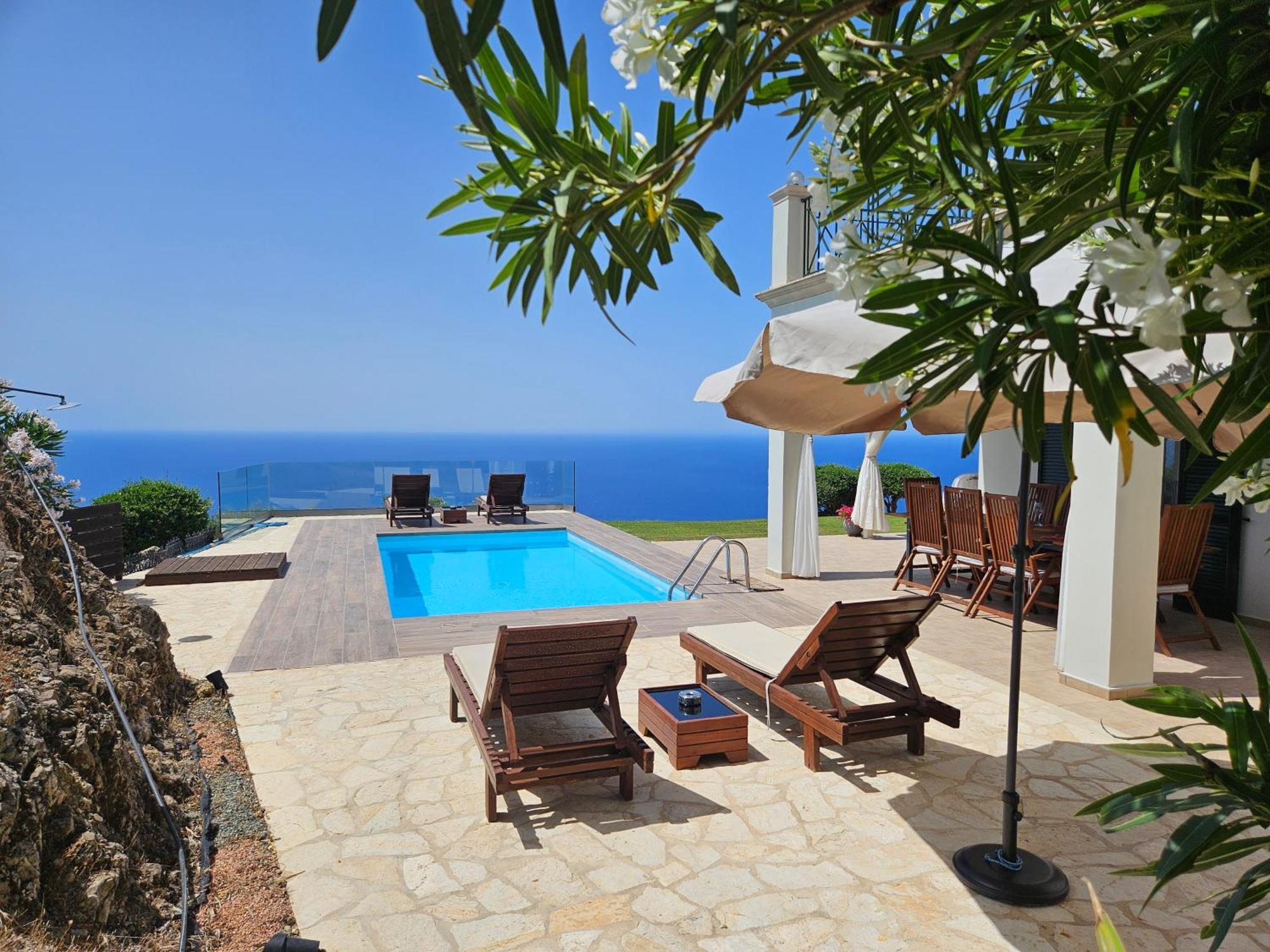 Vardia-amazing Seaviews With Heated Pool Villa Sinarades