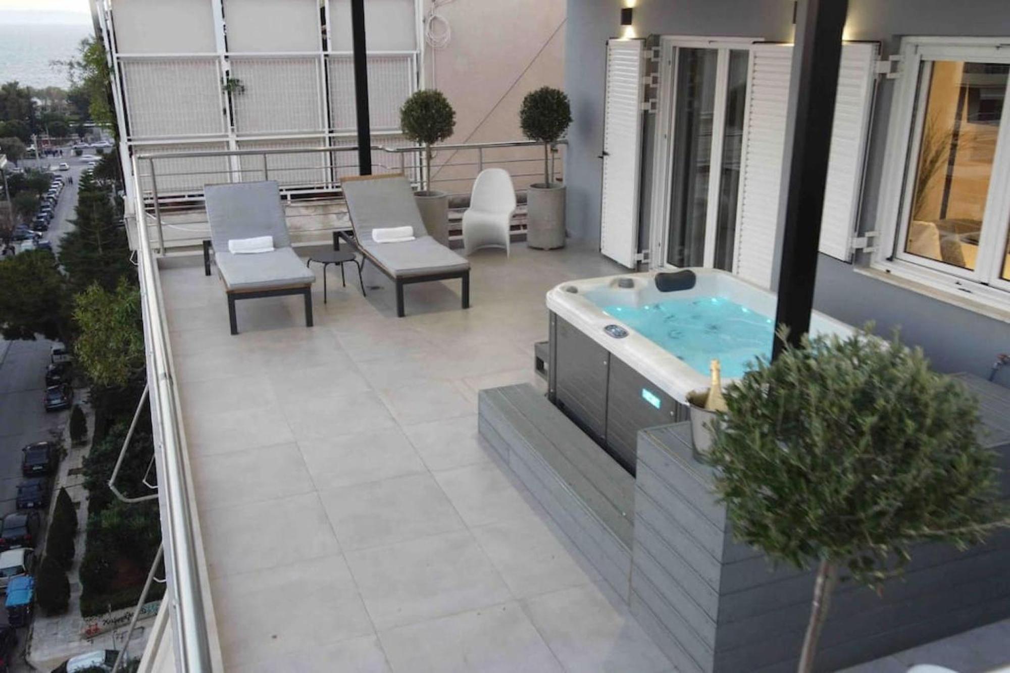 Jacuzzi Luxpenthouse Pfaliro Apartment Athens