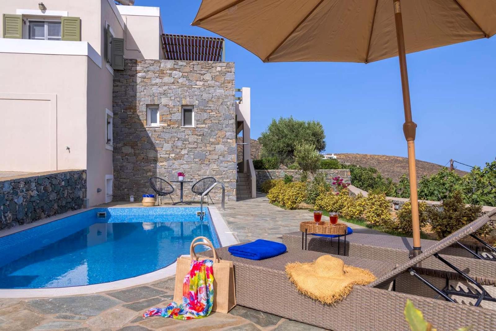 Stelios-korina With Pool And Stunning View In Syros Posidonia Posidhonia (Syros)