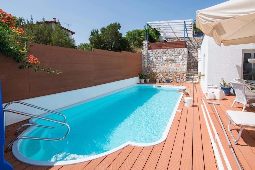 White-blue Luxury 1 Villa Pefkali