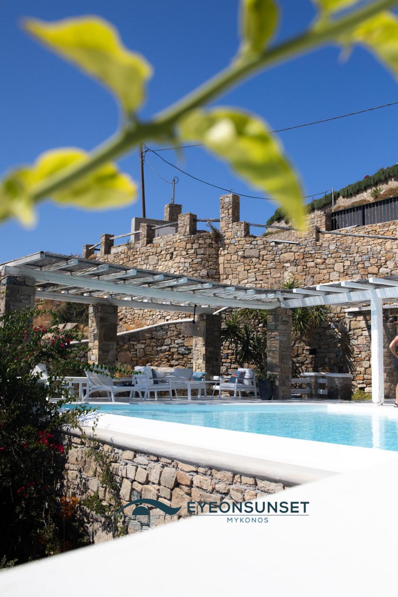 Eyeonsunset -private Pool-sea And Sunset View-privacy-quiete Villa Mykonos Town