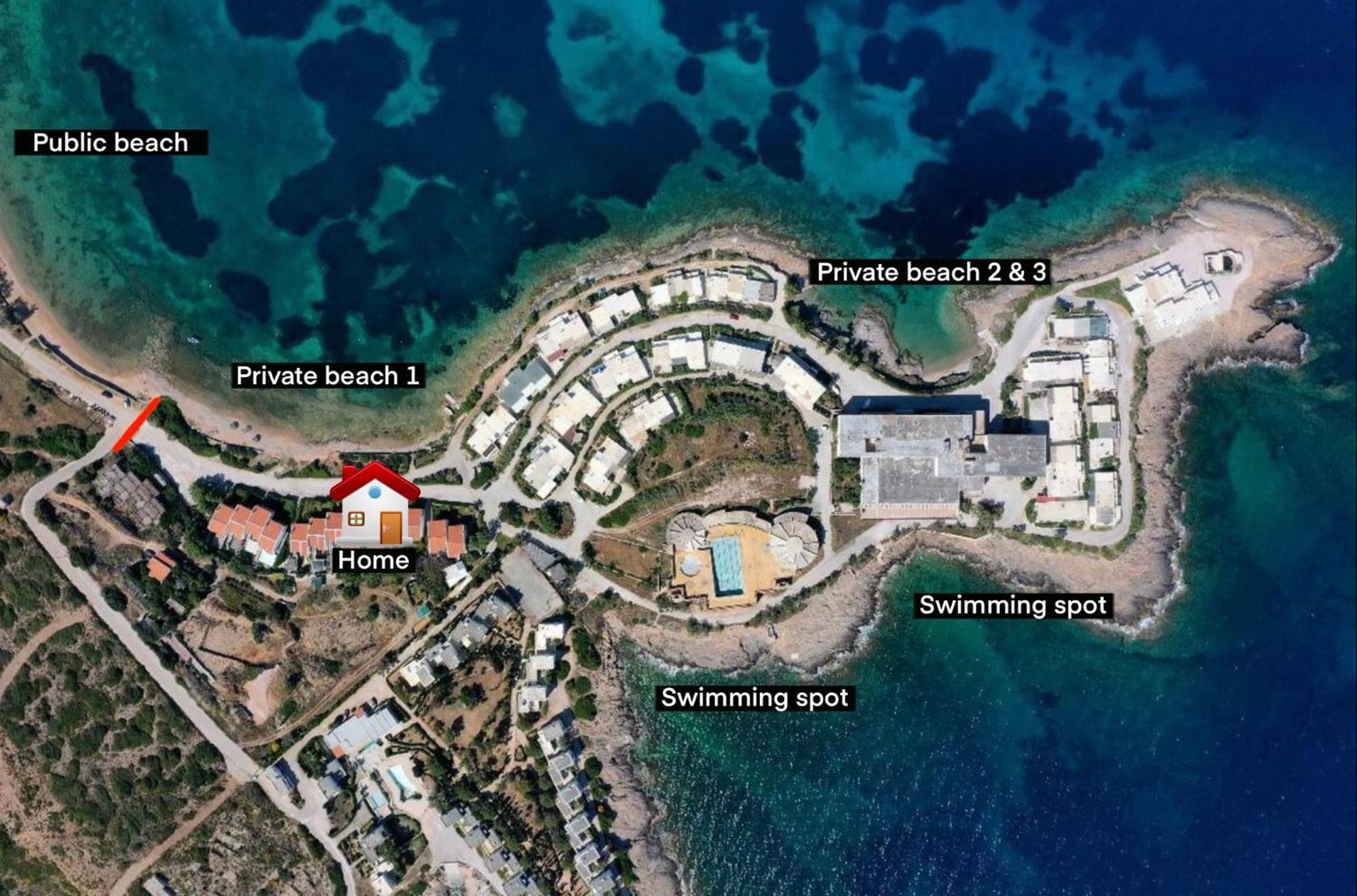 Villa Sounio - Waterfront Luxury Pounta Zeza 170 Sqm On Private *