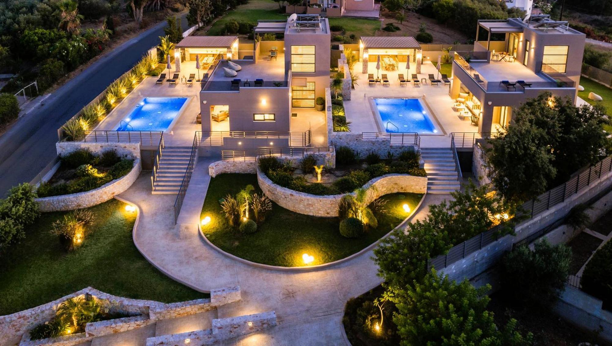 Imperium Luxury Villas-sauna, Jacuzzi, Heated Pool & Gym-chania *
