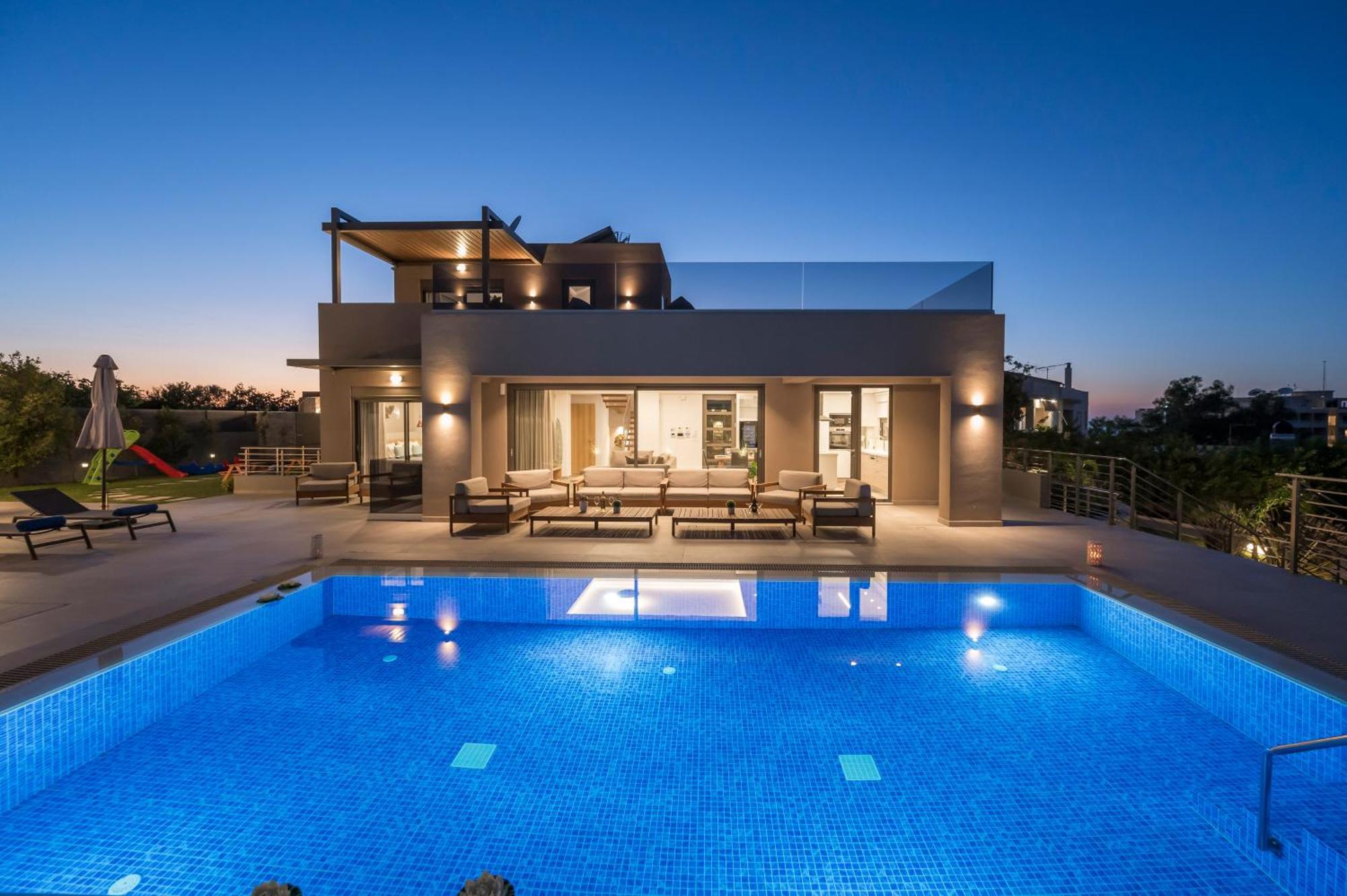 Imperium Luxury Villas-sauna, Jacuzzi, Heated Pool & Gym-chania Villa Kato Galatas