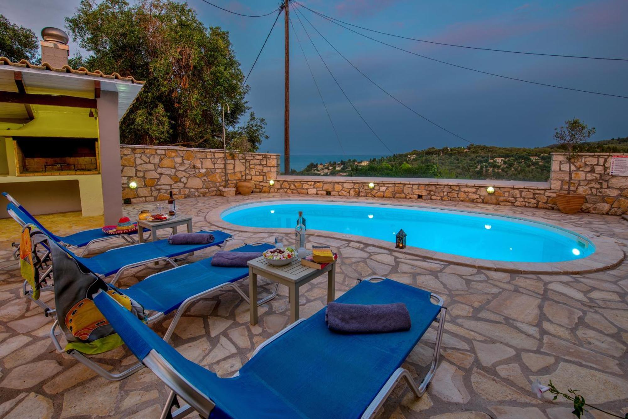 Villa Loggos Seaview With Private Pool By Konnect Longos (Paxos)