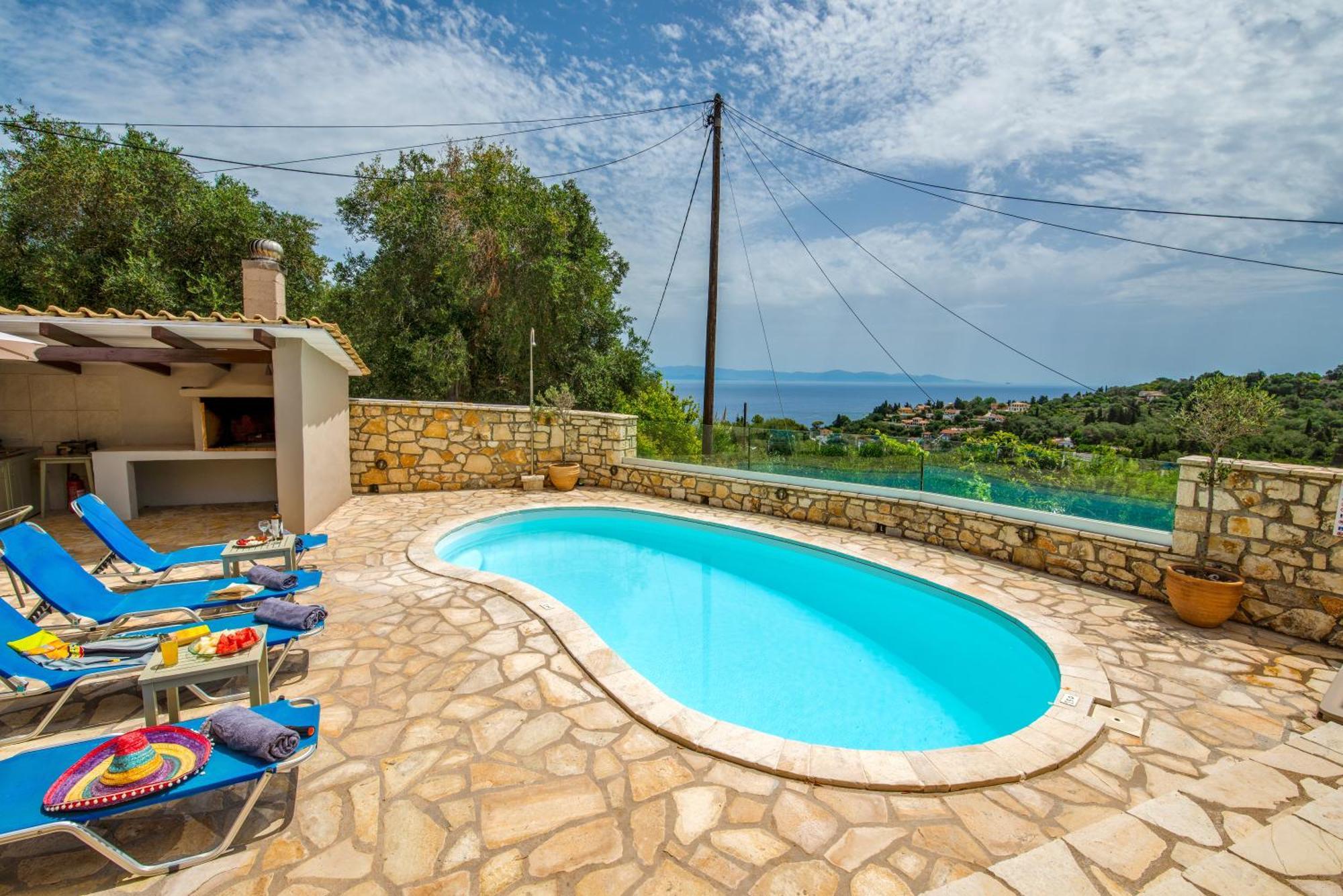 Loggos Seaview With Private Pool By Konnect Villa