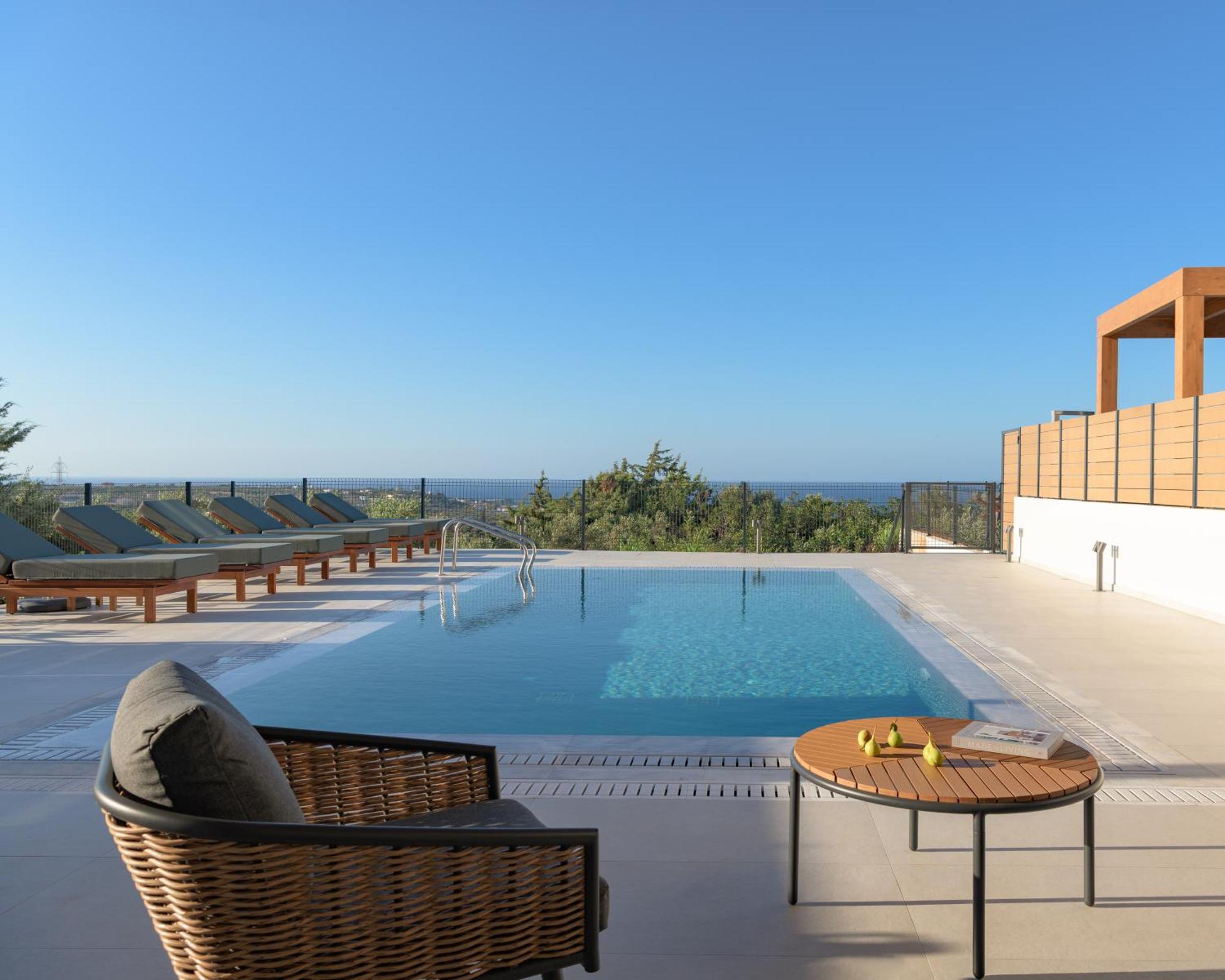 Villa Olvios Villas, With 35m2 Pool & Seaviews, By Thinkvilla Heraklion (Crete)
