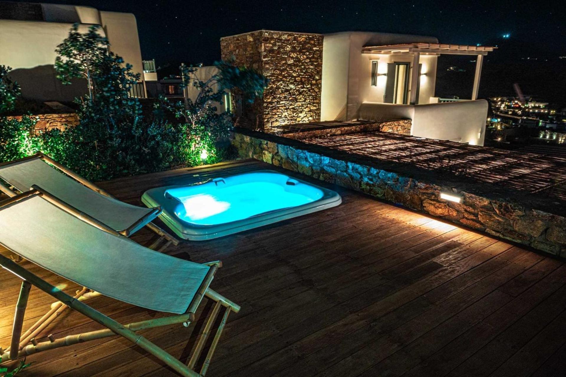 Splendid Mykonos Villa Villa Agape 5 Bedrooms Private Pool With Stunning Sea Views Outdoor Lounge Dining Area Hot Tub Kalafatis