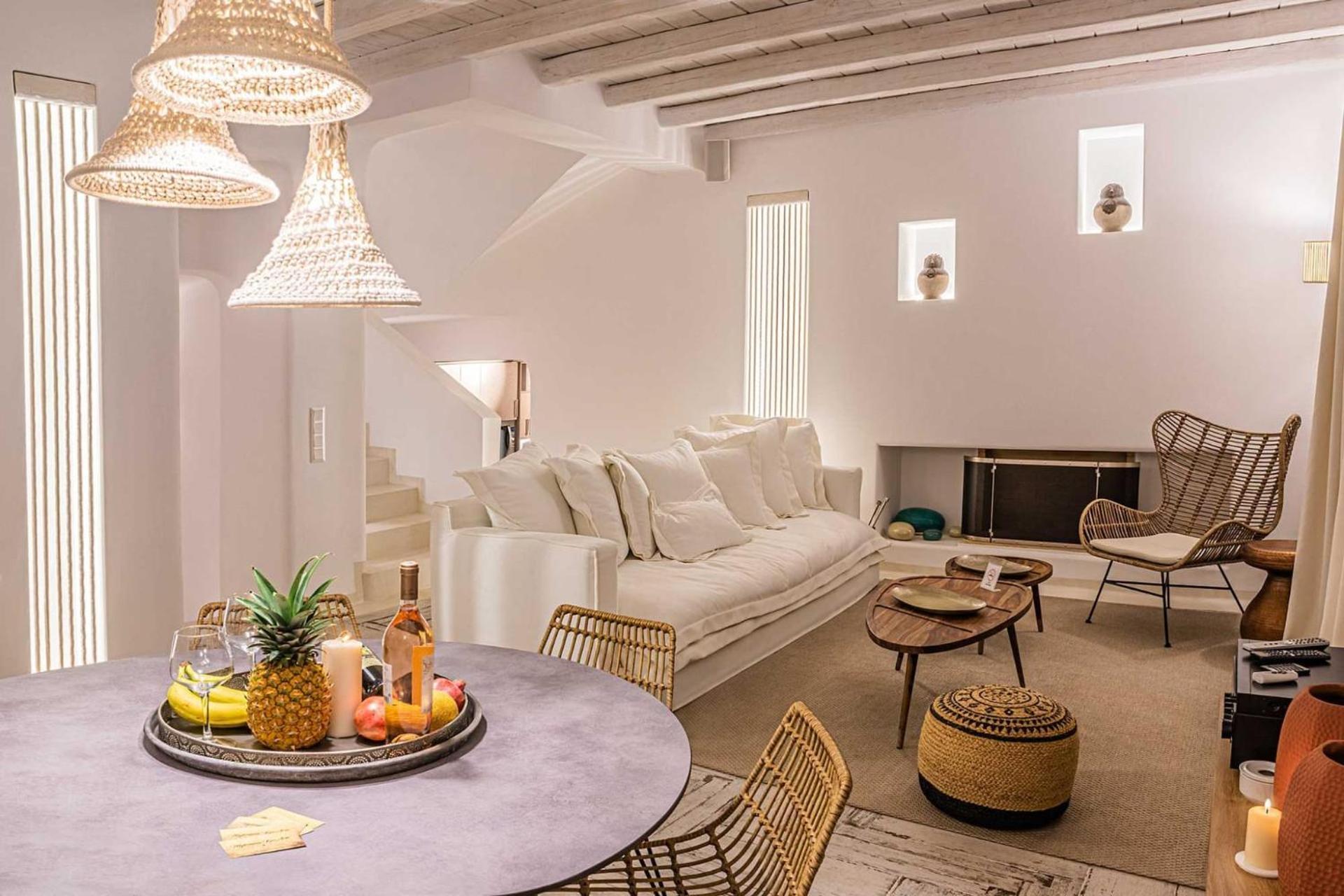 Splendid Mykonos Villa Villa Agape 5 Bedrooms Private Pool With Stunning Sea Views Outdoor Lounge Dining Area Hot Tub Kalafatis Villa Kalafatis