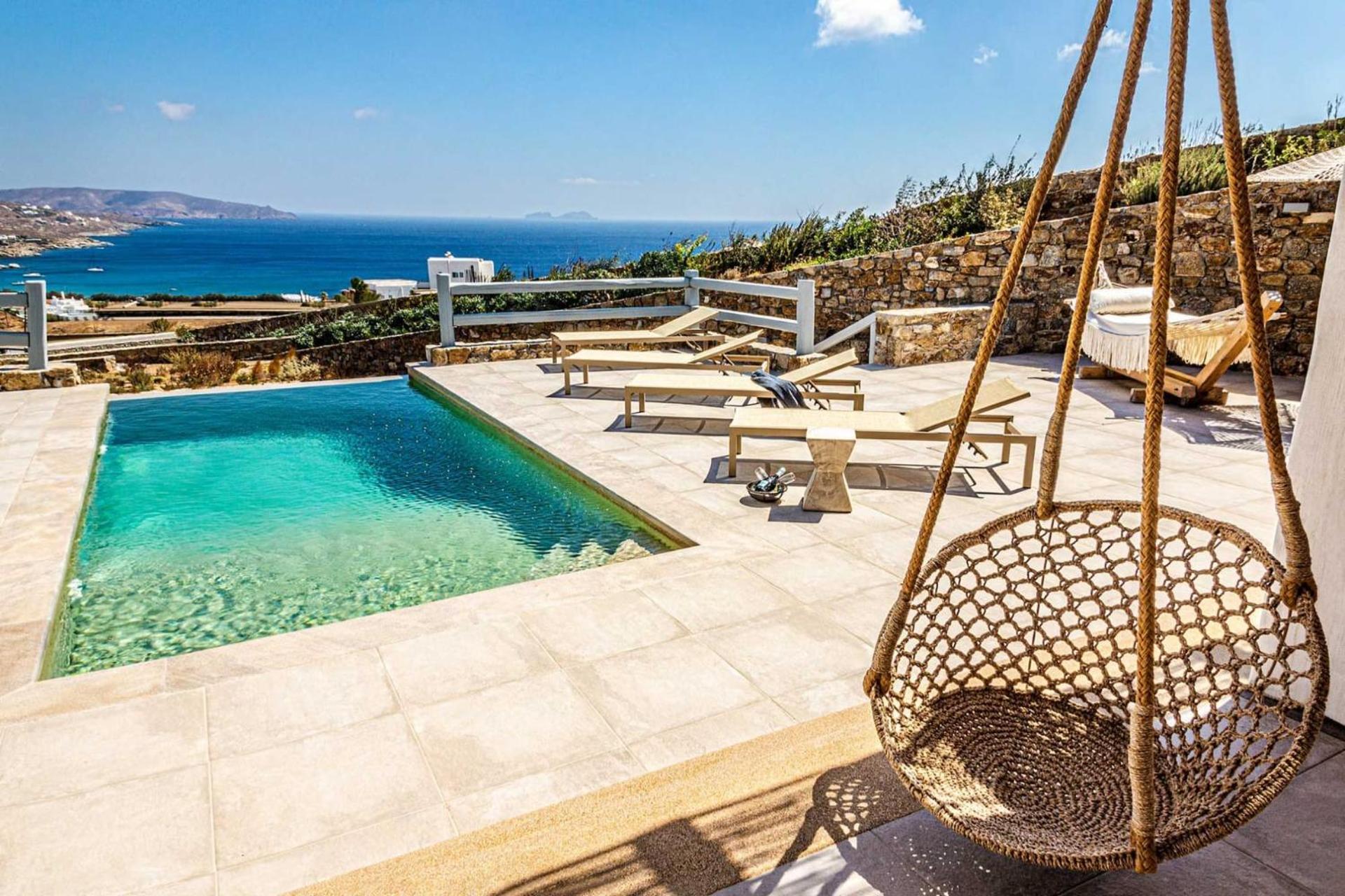 Villa Splendid Mykonos Villa Villa Agape 5 Bedrooms Private Pool With Stunning Sea Views Outdoor Lounge Dining Area Hot Tub Kalafatis Kalafatis
