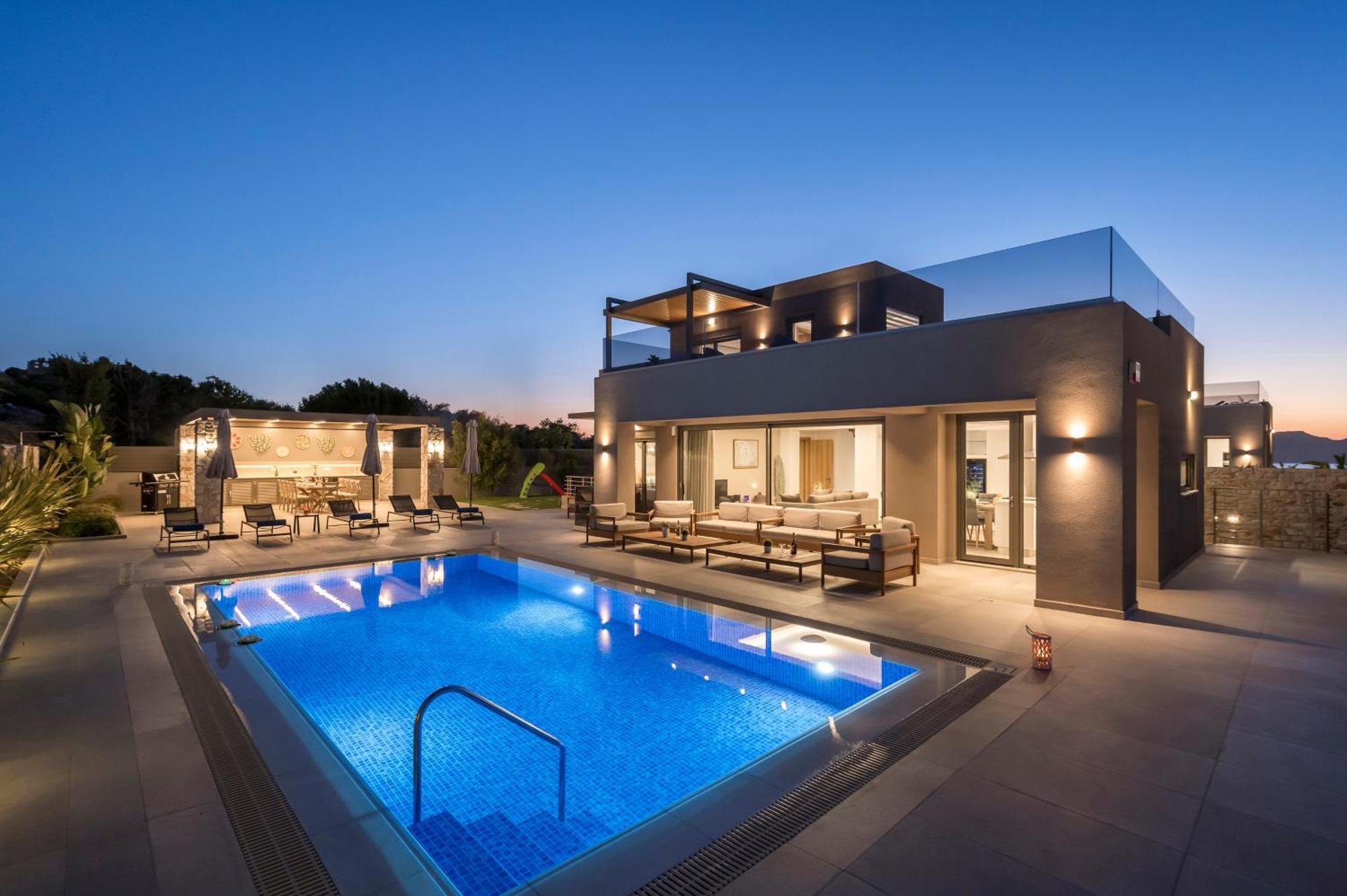 Imperium Luxury Villas-sauna, Jacuzzi, Heated Pool & Gym-chania Kato Galatas