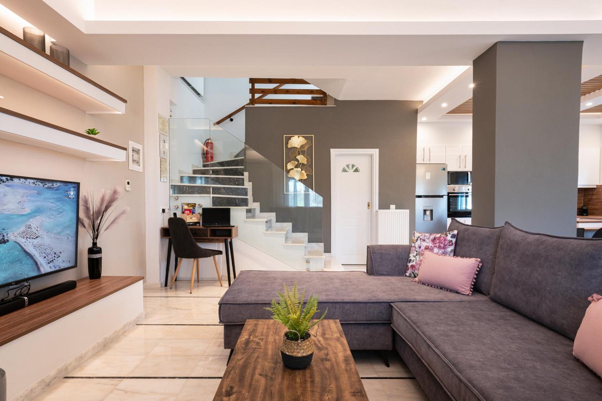 Villa Luxurious - Private Pool, Jacuzzi, Sauna, & Gym - 13km To Rethymno Center Kirianna