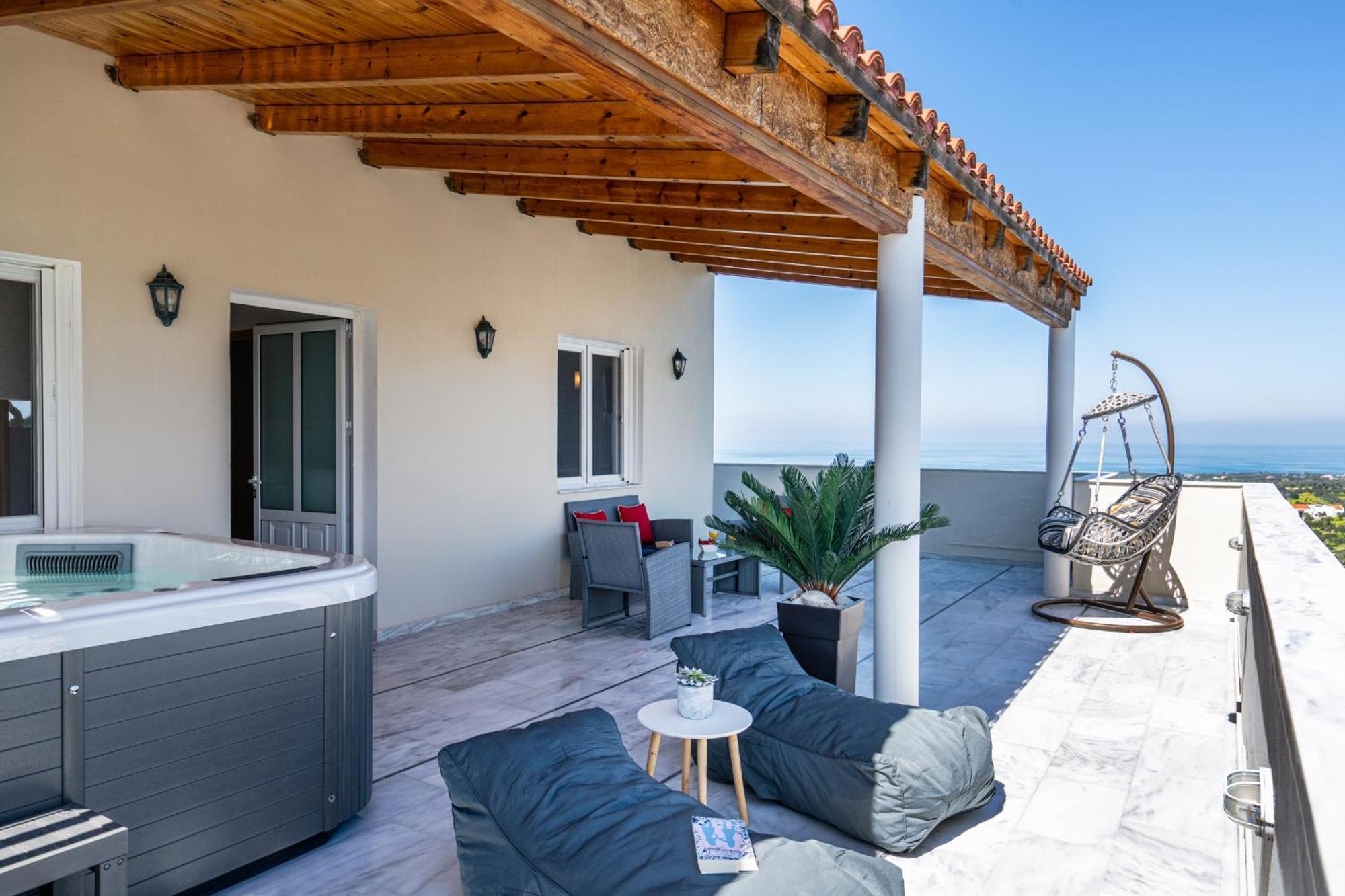 Villa Luxurious - Private Pool, Jacuzzi, Sauna, & Gym - 13km To Rethymno Center