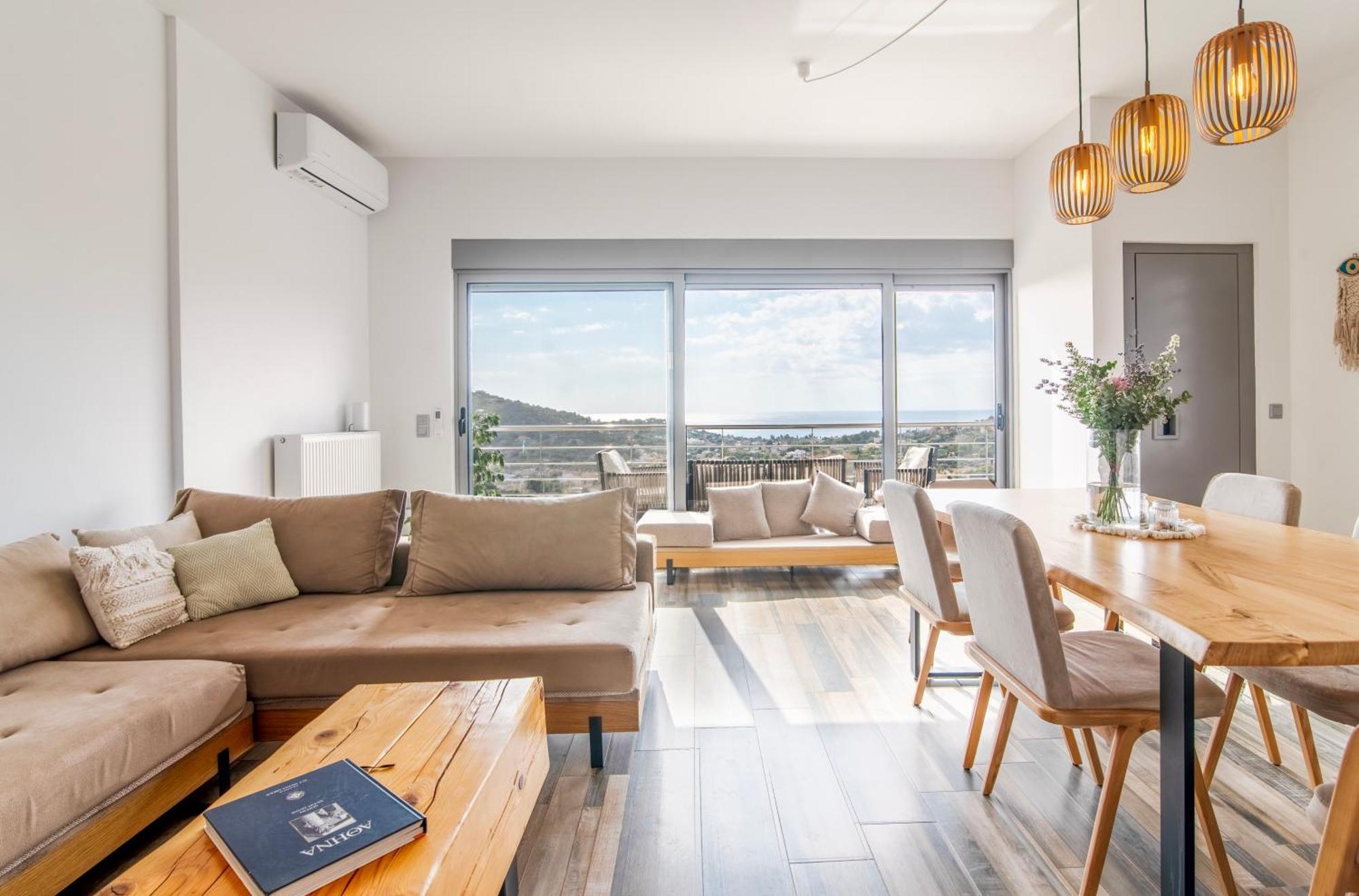 Apartment Azzura With Sea View & Private Pool At Athens Riviera