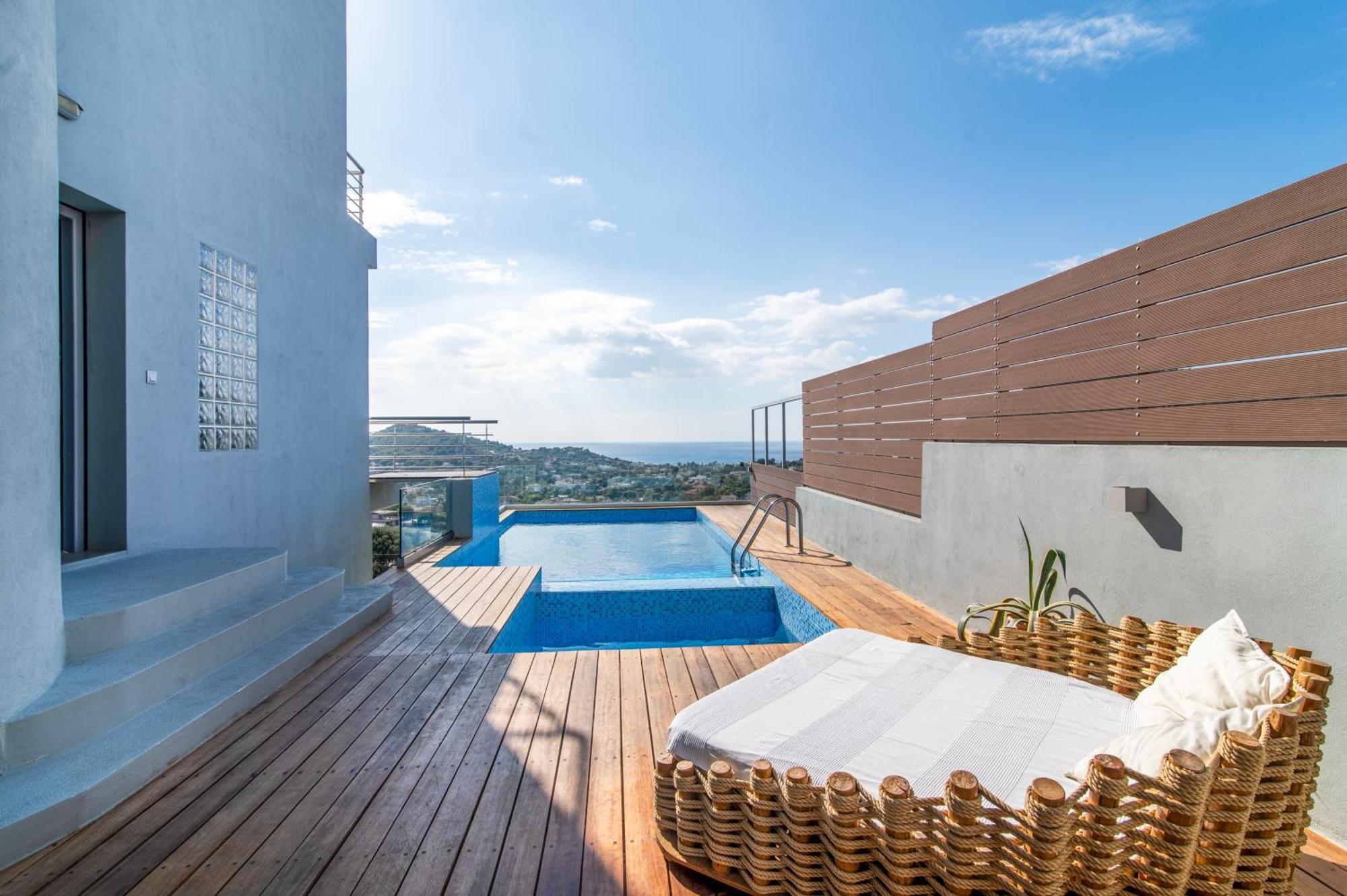 Azzura With Sea View & Private Pool At Athens Riviera Apartment *