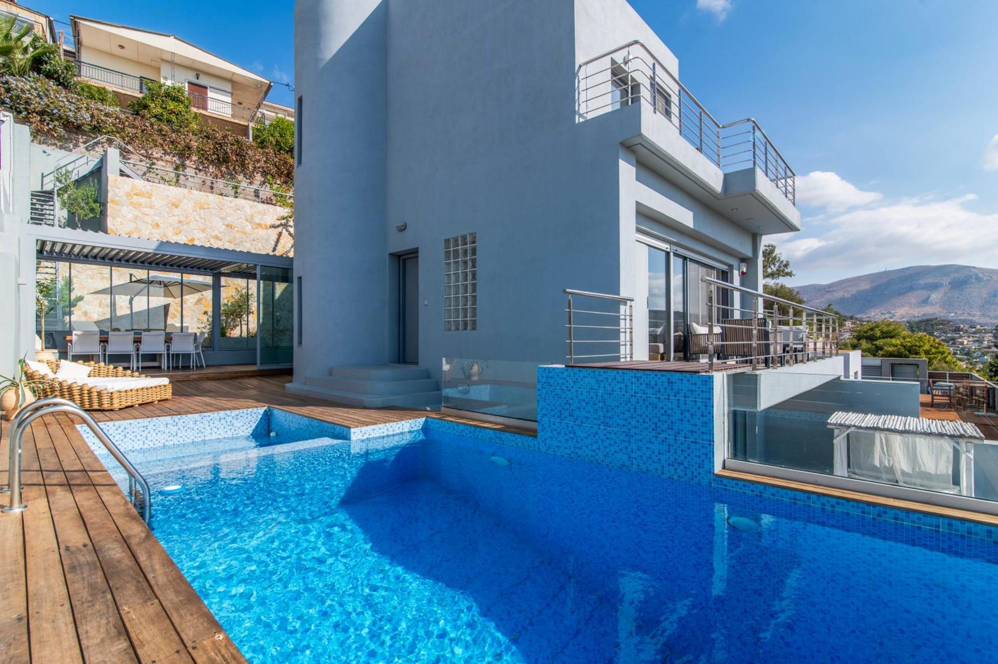 Azzura With Sea View & Private Pool At Athens Riviera Apartment