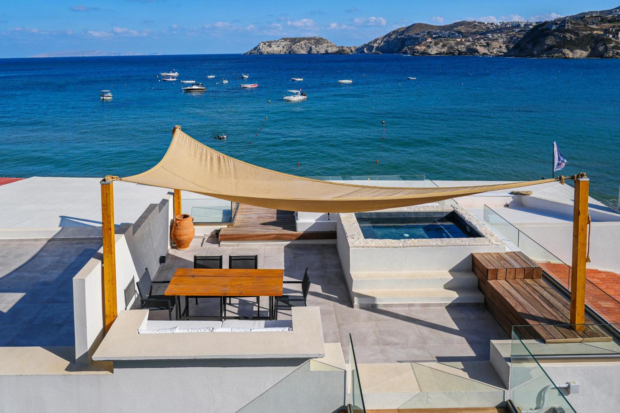 Theasis Beachfront With Terrace Seconds From The By Hospi Agia Pelagia (Crete)