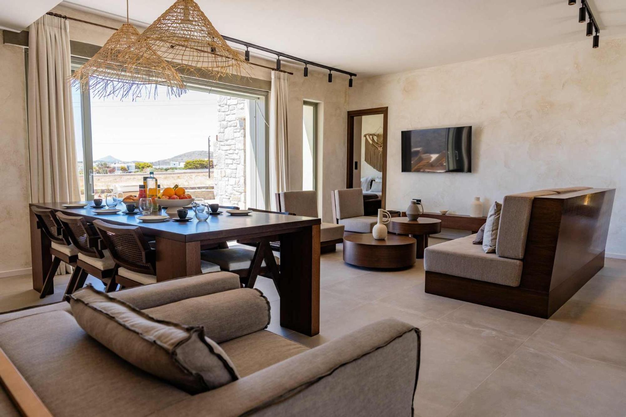 Villa Phoenix With Private Pool & Sea Views Near Naousa