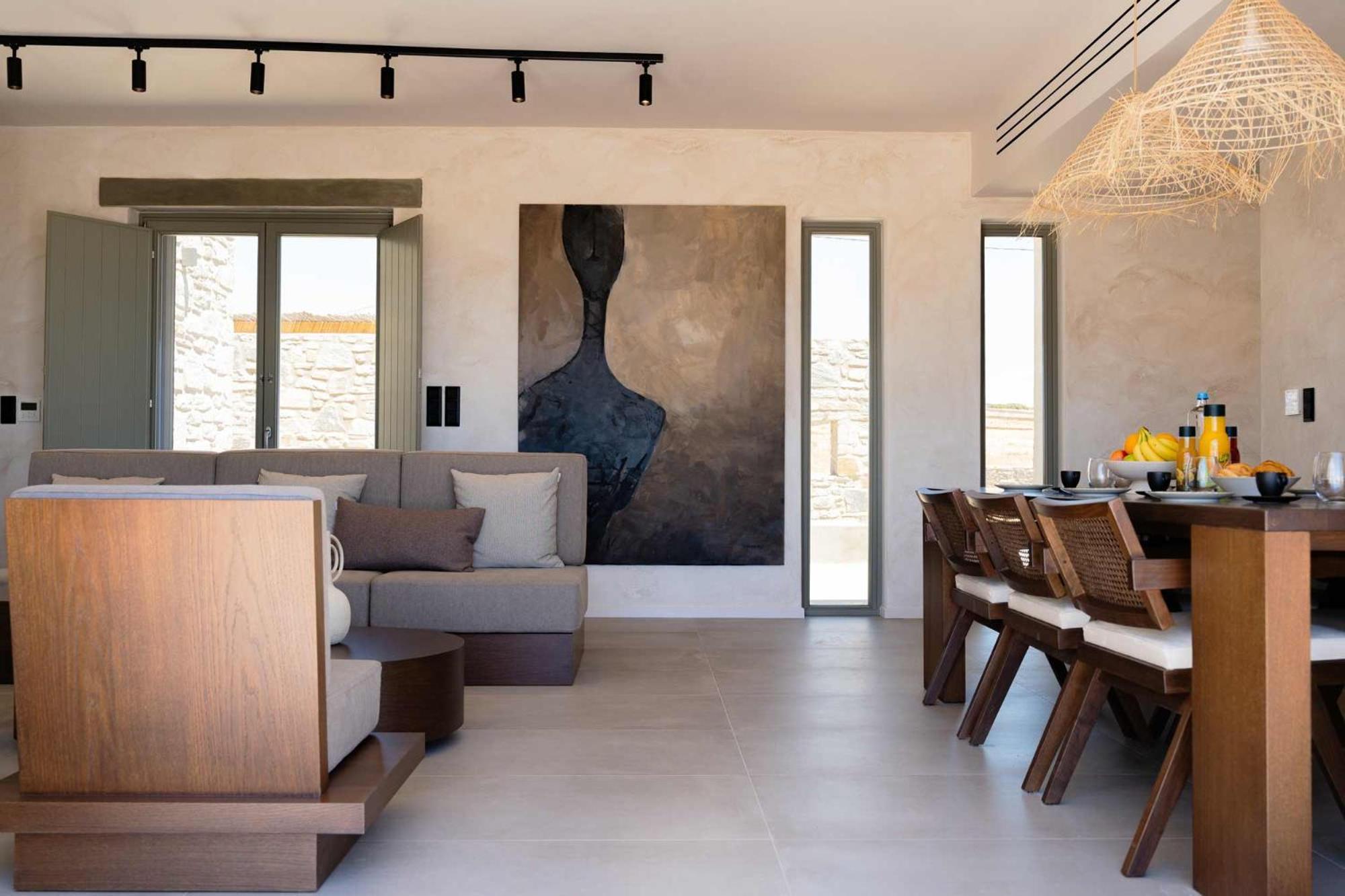 Villa Phoenix With Private Pool & Sea Views Near Naousa