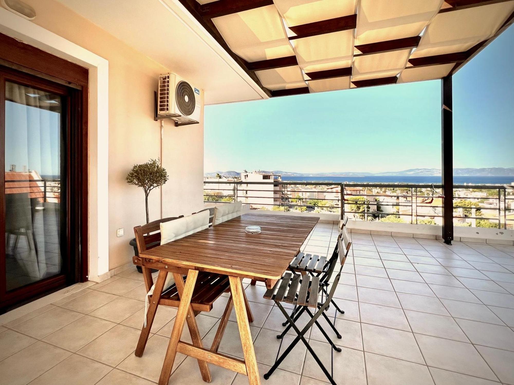 Sunrise With Unhindered View To The Sea. Apartment Nea Makri