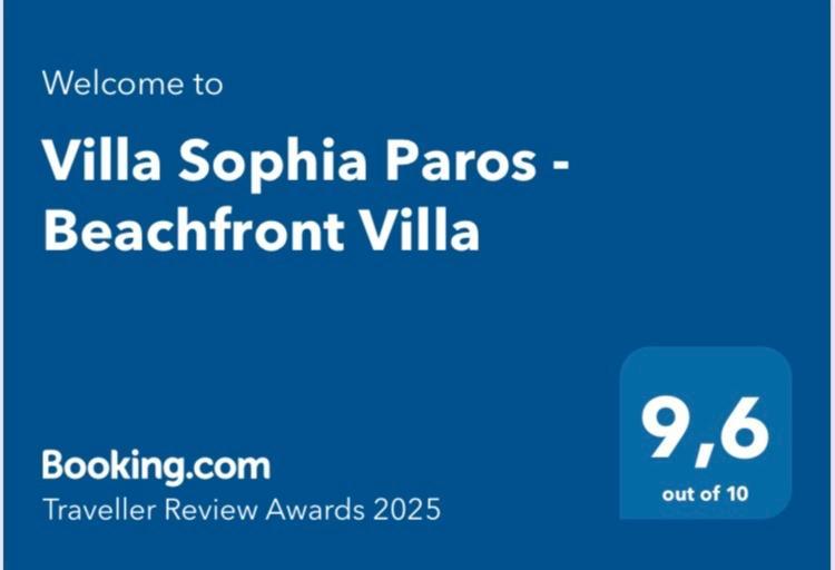 Villa Sophia Paros - Beachfront At Lolantonis
