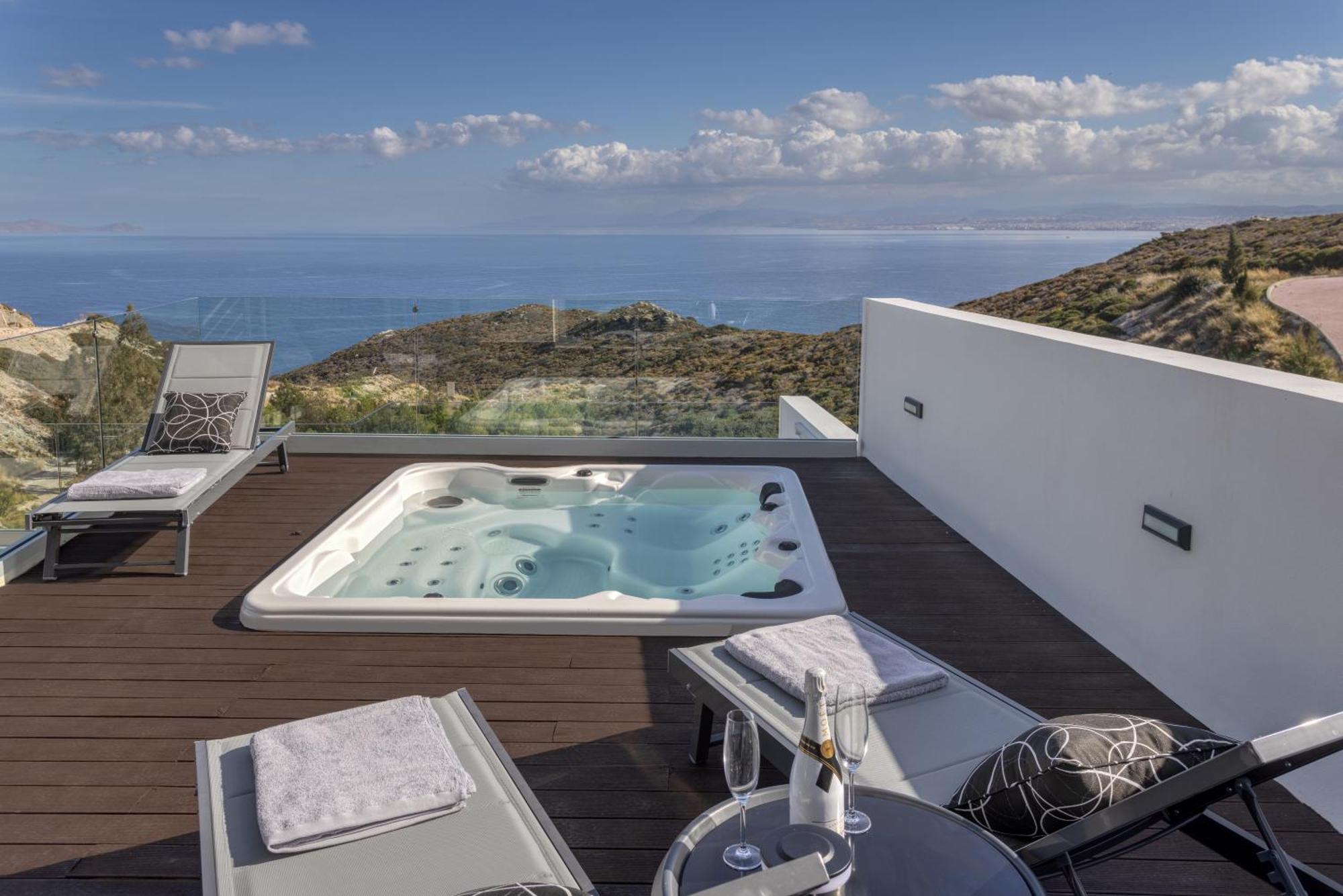 Villa Deep Blue Luxury Theseus - Private Jacuzzi - Sea View *