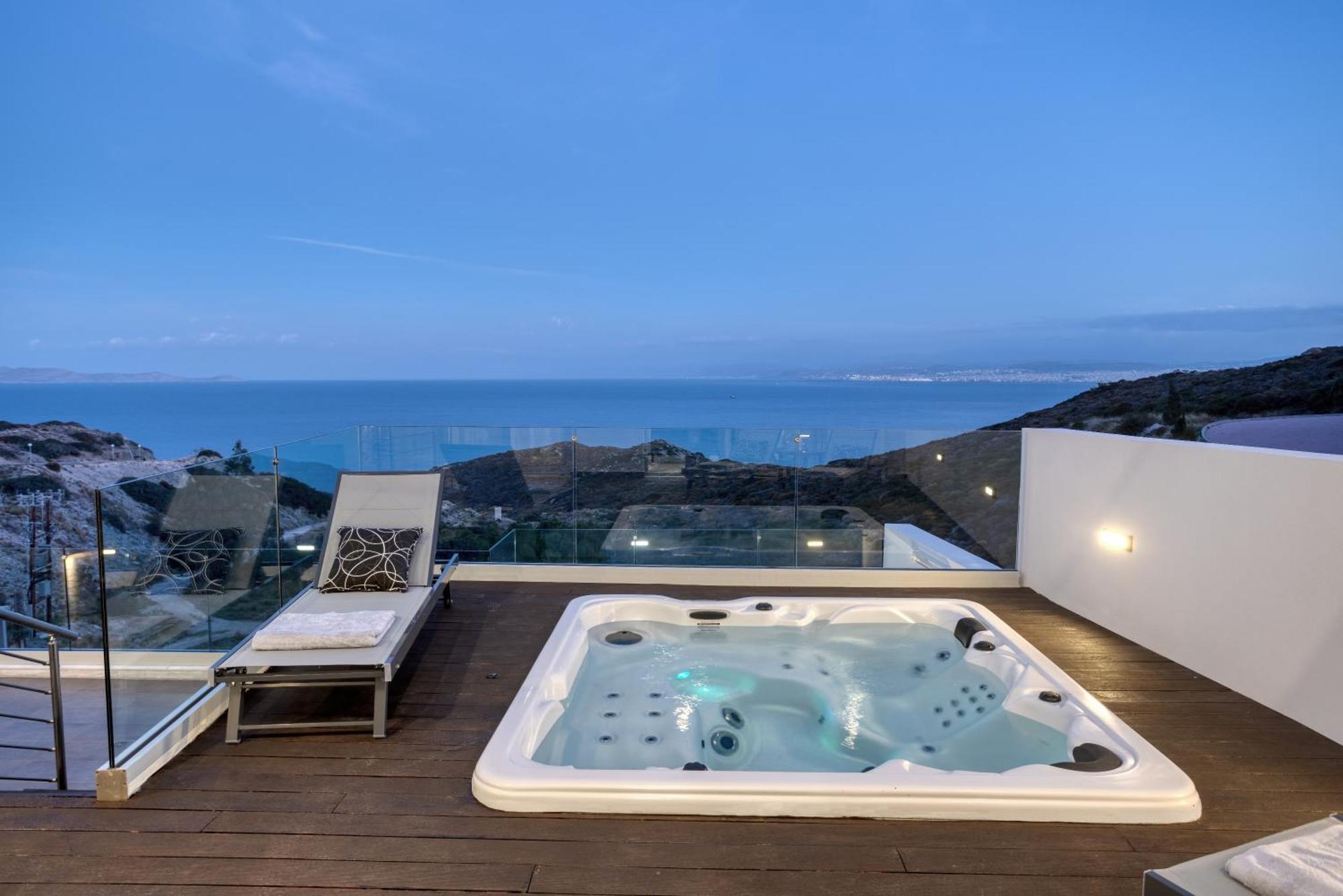 Villa Deep Blue Luxury Theseus - Private Jacuzzi - Sea View Ligaria (Crete)
