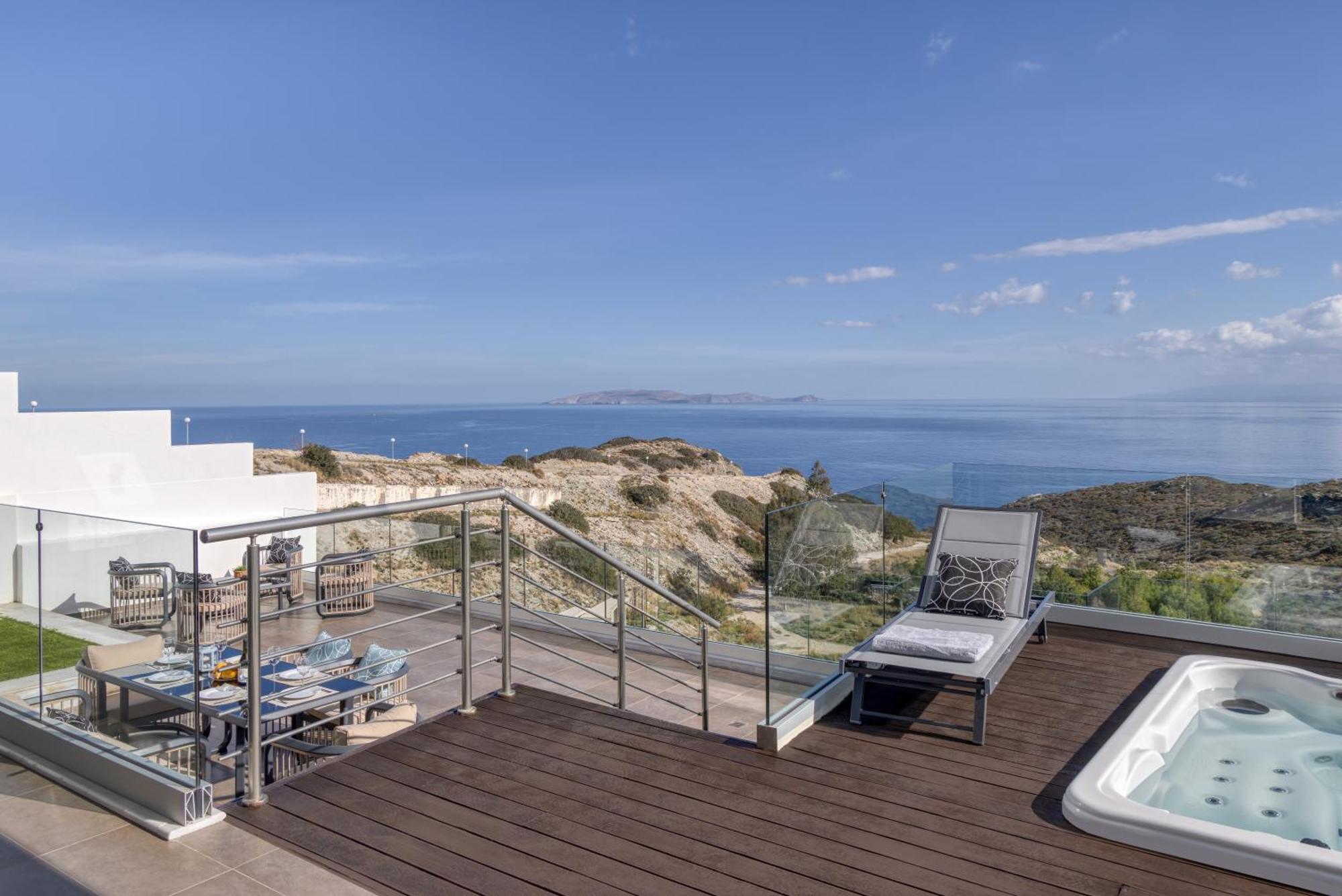 Deep Blue Luxury Theseus - Private Jacuzzi - Sea View * Ligaria (Crete)