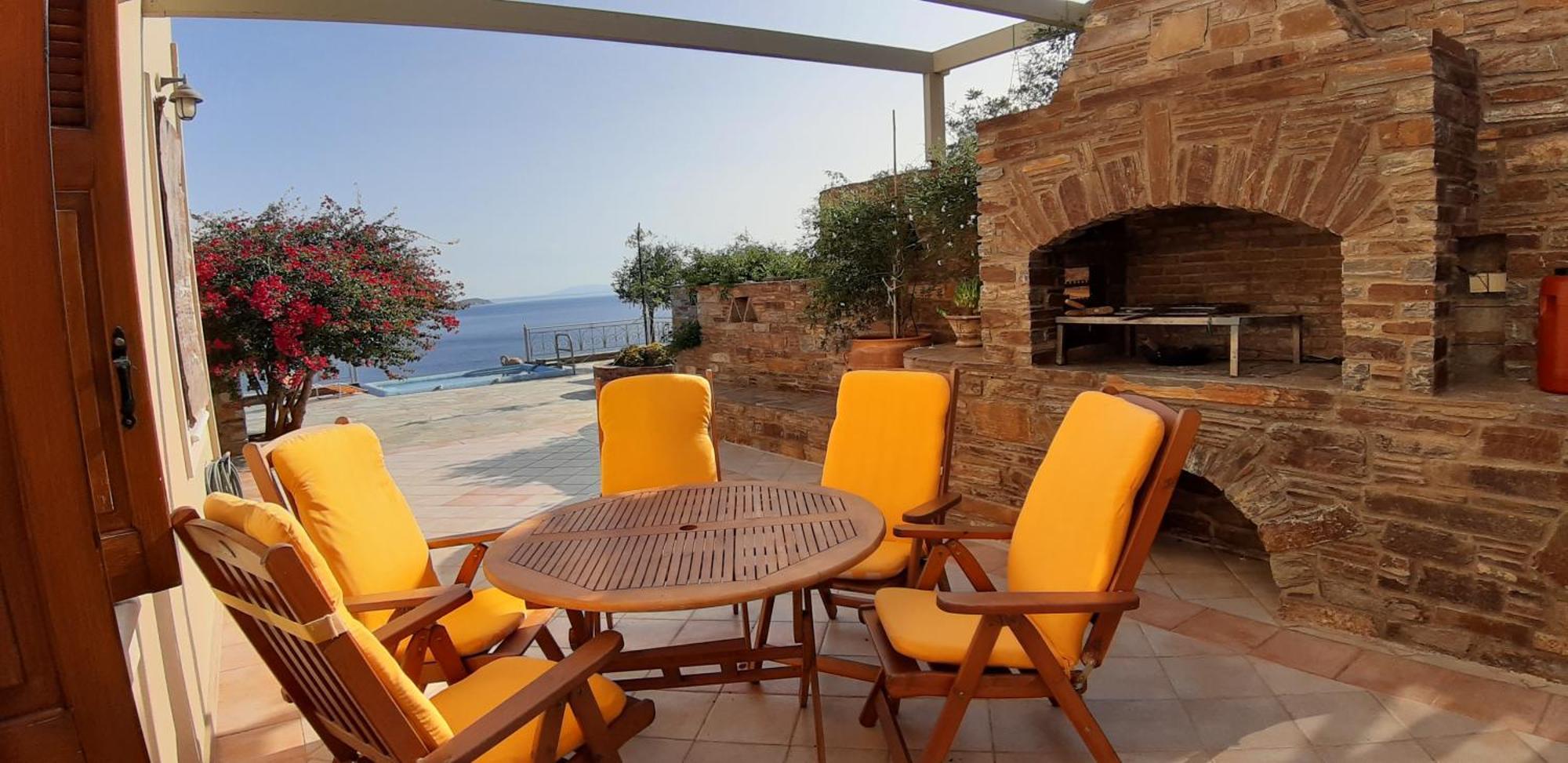 Villa Andros Private Villa Overlooking The Blue Aegean Sea