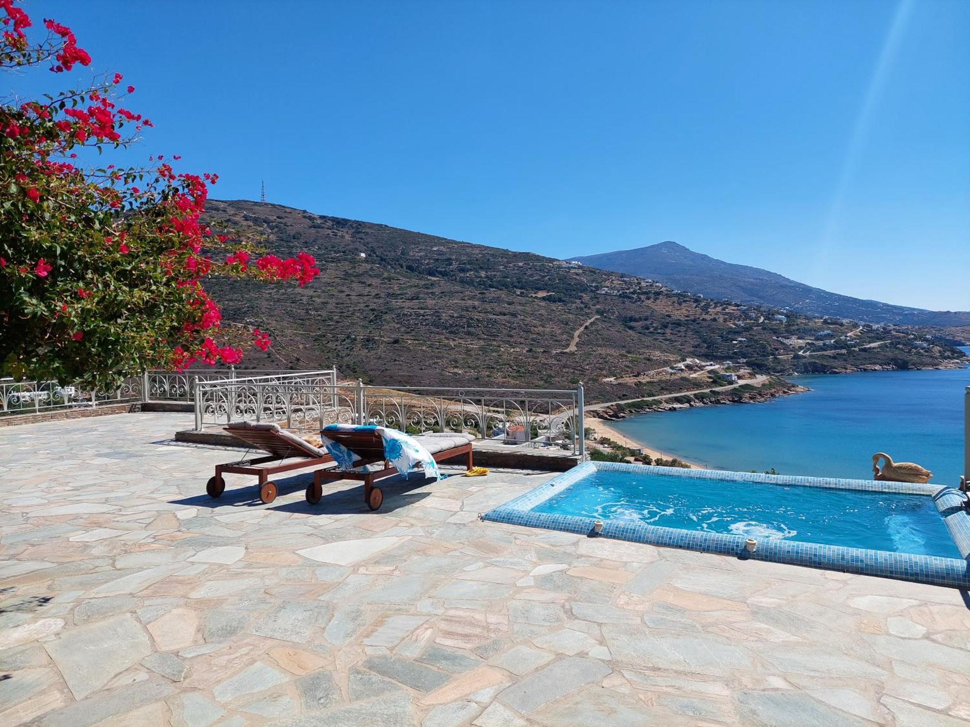 Villa Andros Private Villa Overlooking The Blue Aegean Sea *