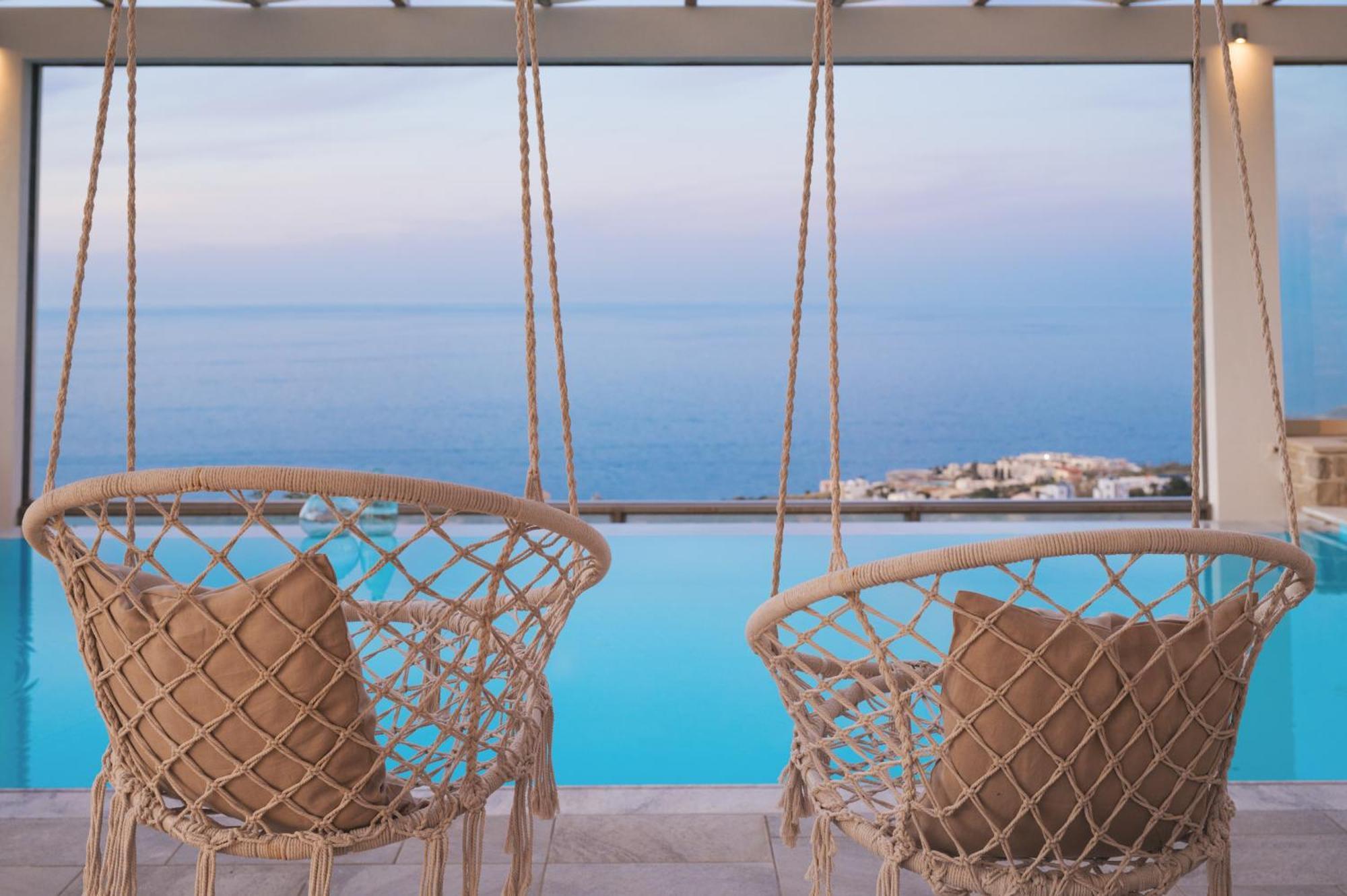 Villa Minimalist Mediterranean Blue Key With Sea View & Infinity Heated Pool Agia Pelagia (Crete)