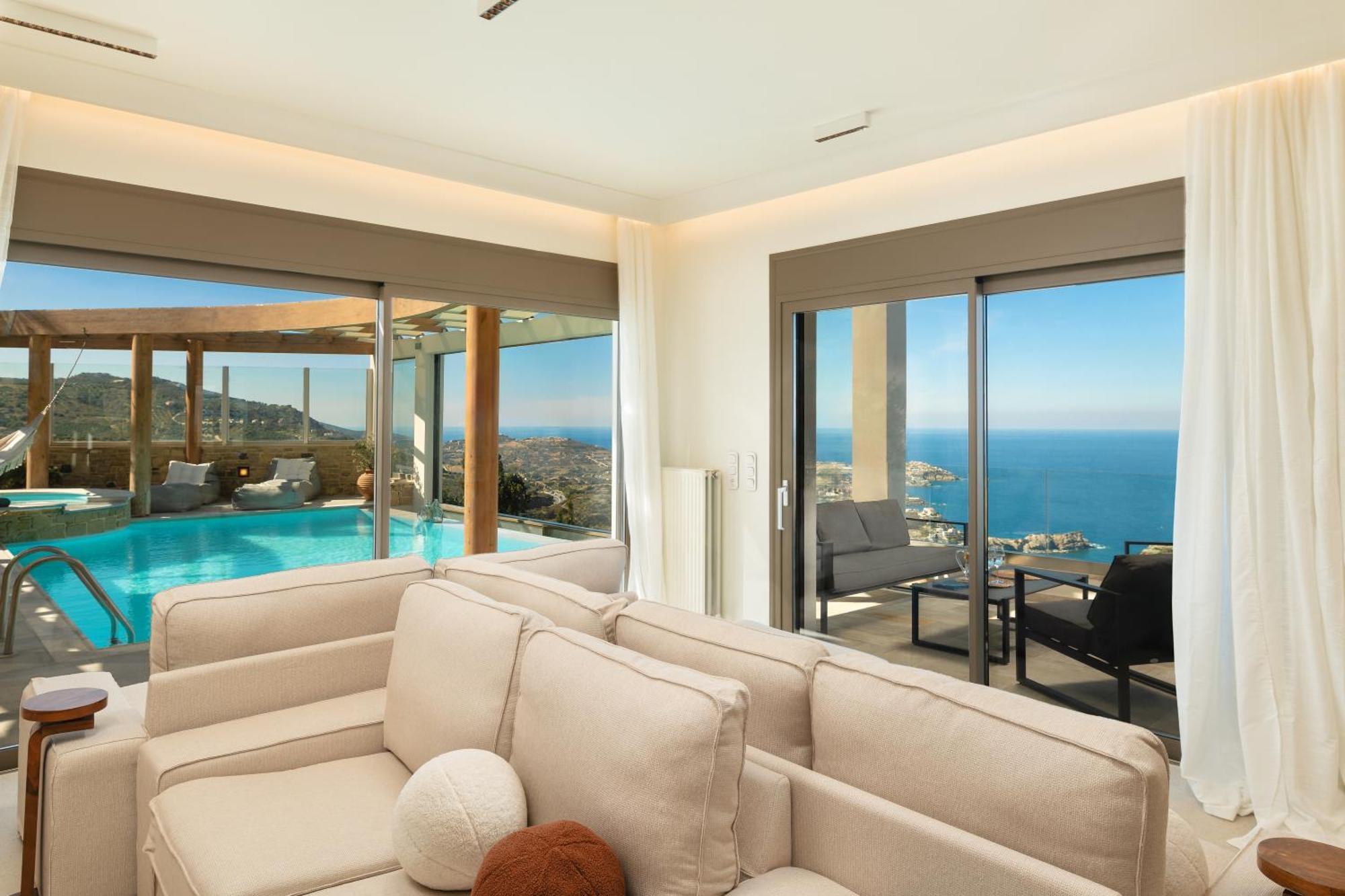 Minimalist Mediterranean Blue Key With Sea View & Infinity Heated Pool Villa