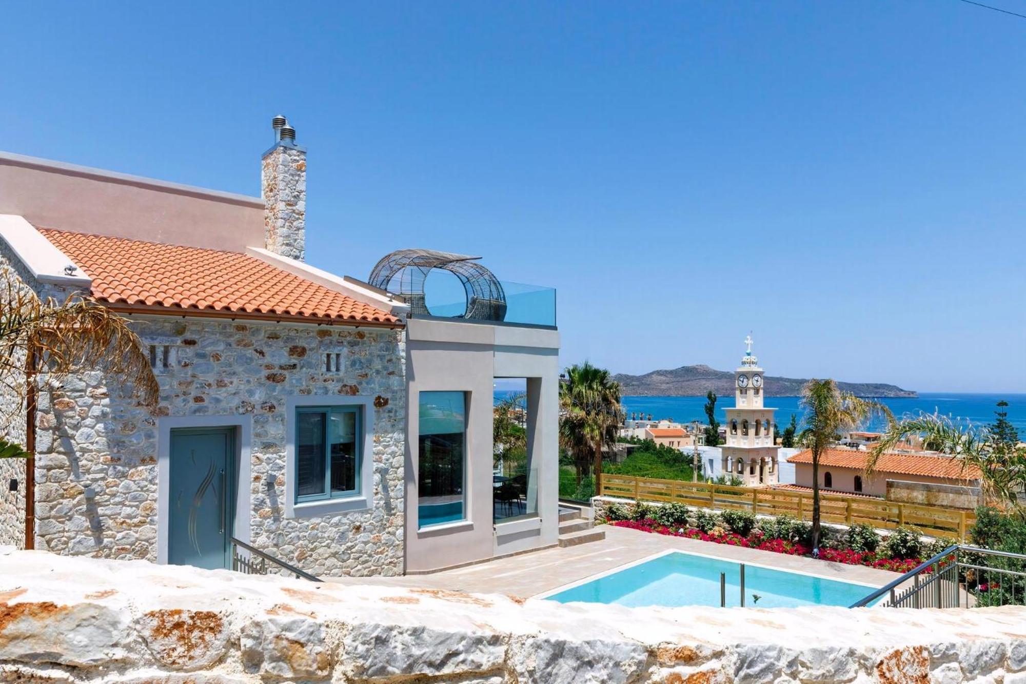 Villa Exquisite Crete Villa Villa Kleanthi 4 Bedroom Private Pool Panoramic Sea View Chania Stalos