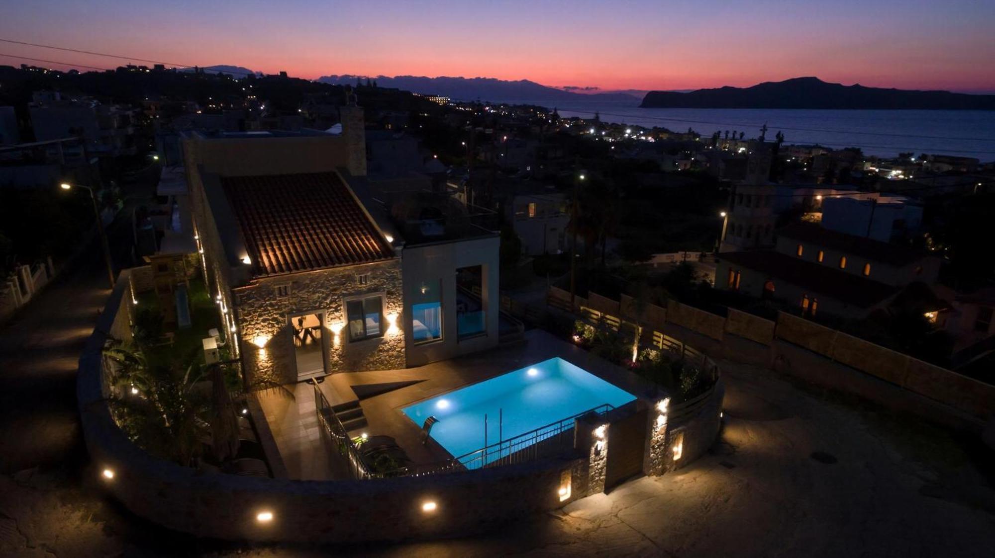 Exquisite Crete Villa Villa Kleanthi 4 Bedroom Private Pool Panoramic Sea View Chania Villa