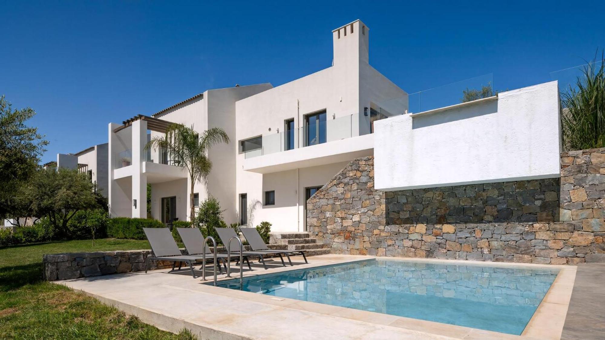 Gorgeous Crete 4 Bedrooms Psinthos Terrace With Two Private Pools Bbq Rethymno *