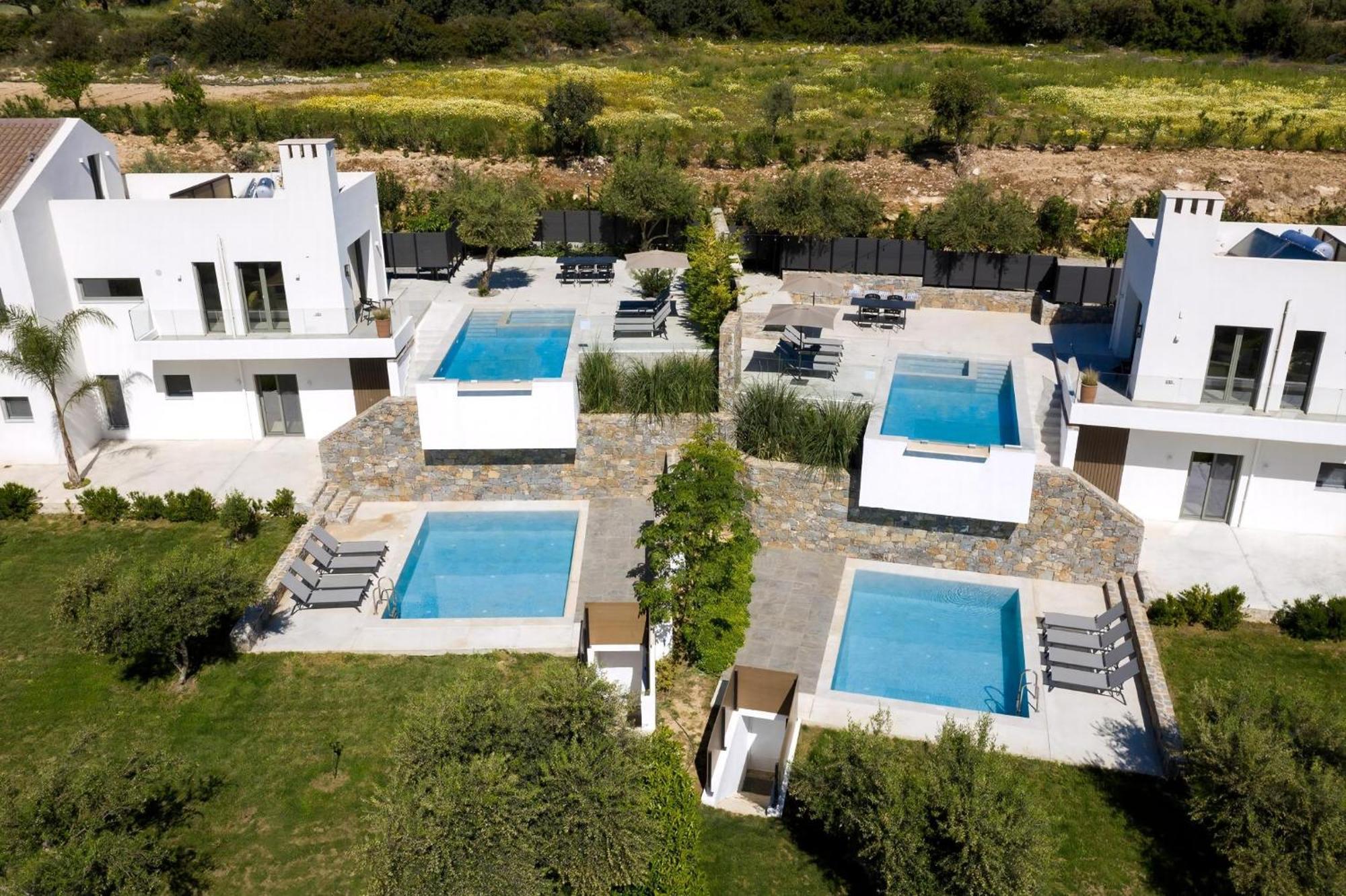 Gorgeous Crete 4 Bedrooms Psinthos Terrace With Two Private Pools Bbq Rethymno Prinos (Crete)