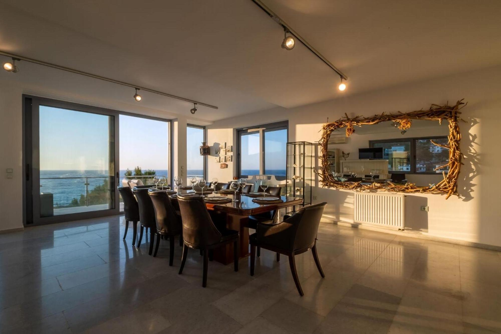 Ikaria Beachfront 7 Bedrooms Indigo Blue Haven Infinity Pool With Stunning Aegian Sea Views Gialiskari Villa *
