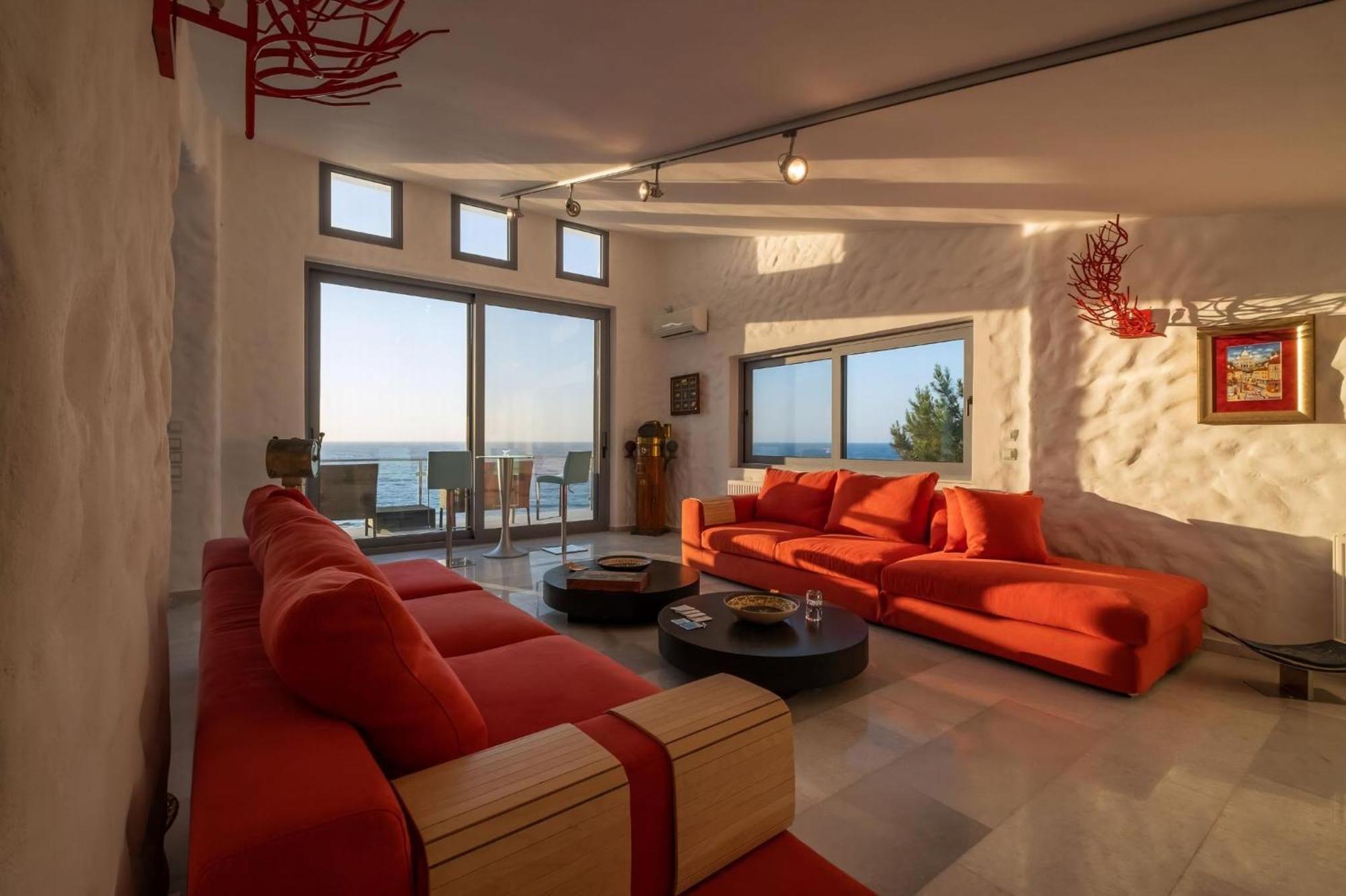 Villa Ikaria Beachfront 7 Bedrooms Indigo Blue Haven Infinity Pool With Stunning Aegian Sea Views Gialiskari Gialiskari (Icaria)