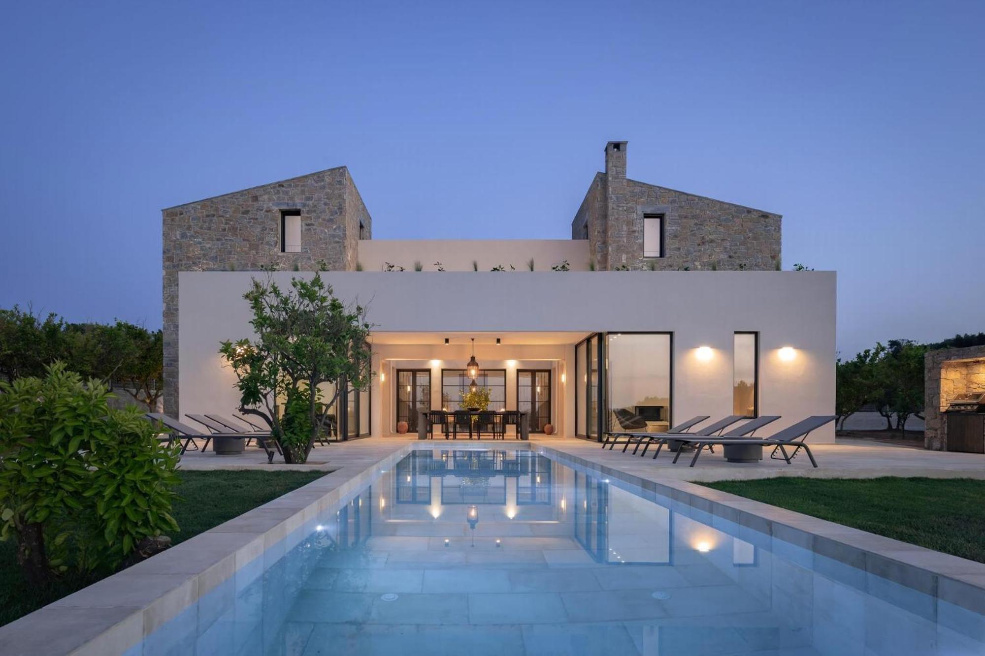 Villa Exquisite Crete Laurel Large Private Pool Modern Furnishing Bbq Rethymno
