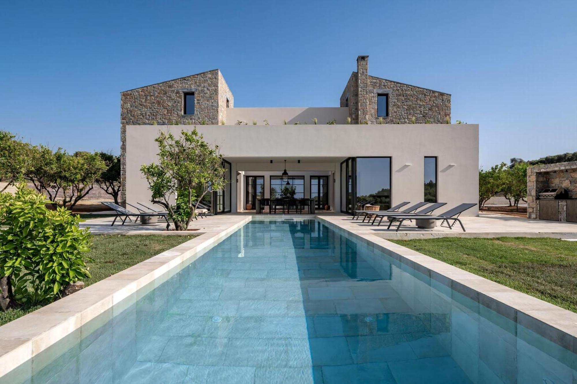 Exquisite Crete Laurel Large Private Pool Modern Furnishing Bbq Rethymno * Prinos (Crete)