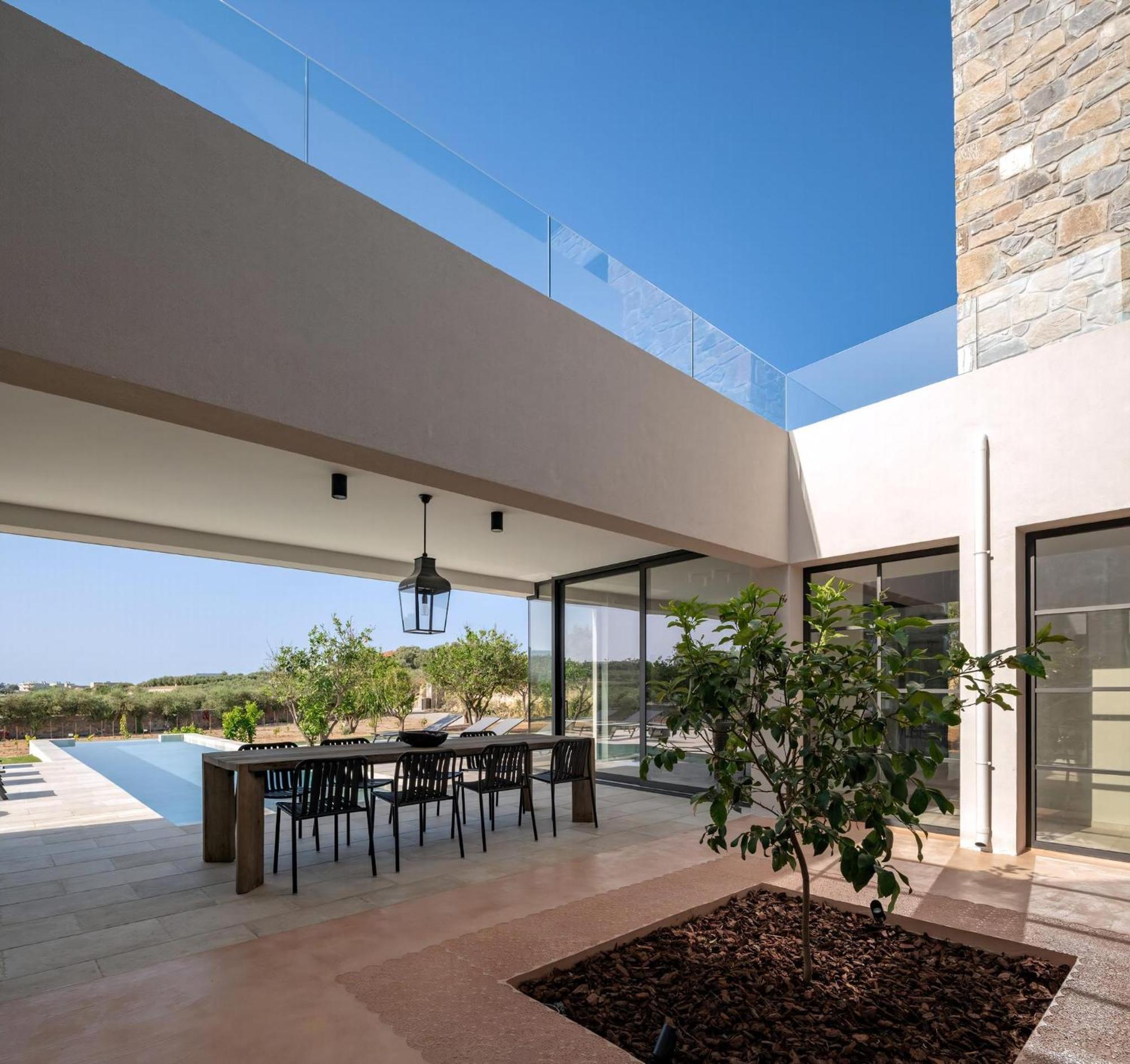 Exquisite Crete Laurel Large Private Pool Modern Furnishing Bbq Rethymno Villa Prinos (Crete)