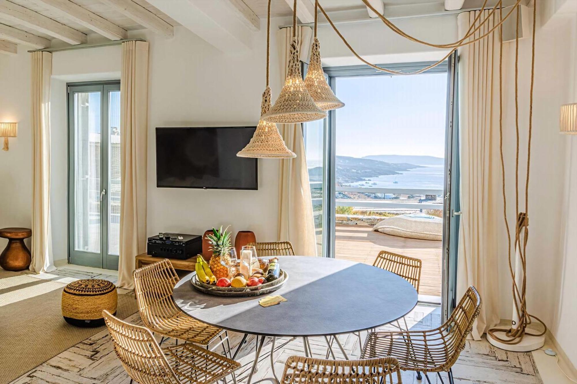 Splendid Mykonos Villa Villa Agape 5 Bedrooms Private Pool With Stunning Sea Views Outdoor Lounge Dining Area Hot Tub Kalafatis Villa *